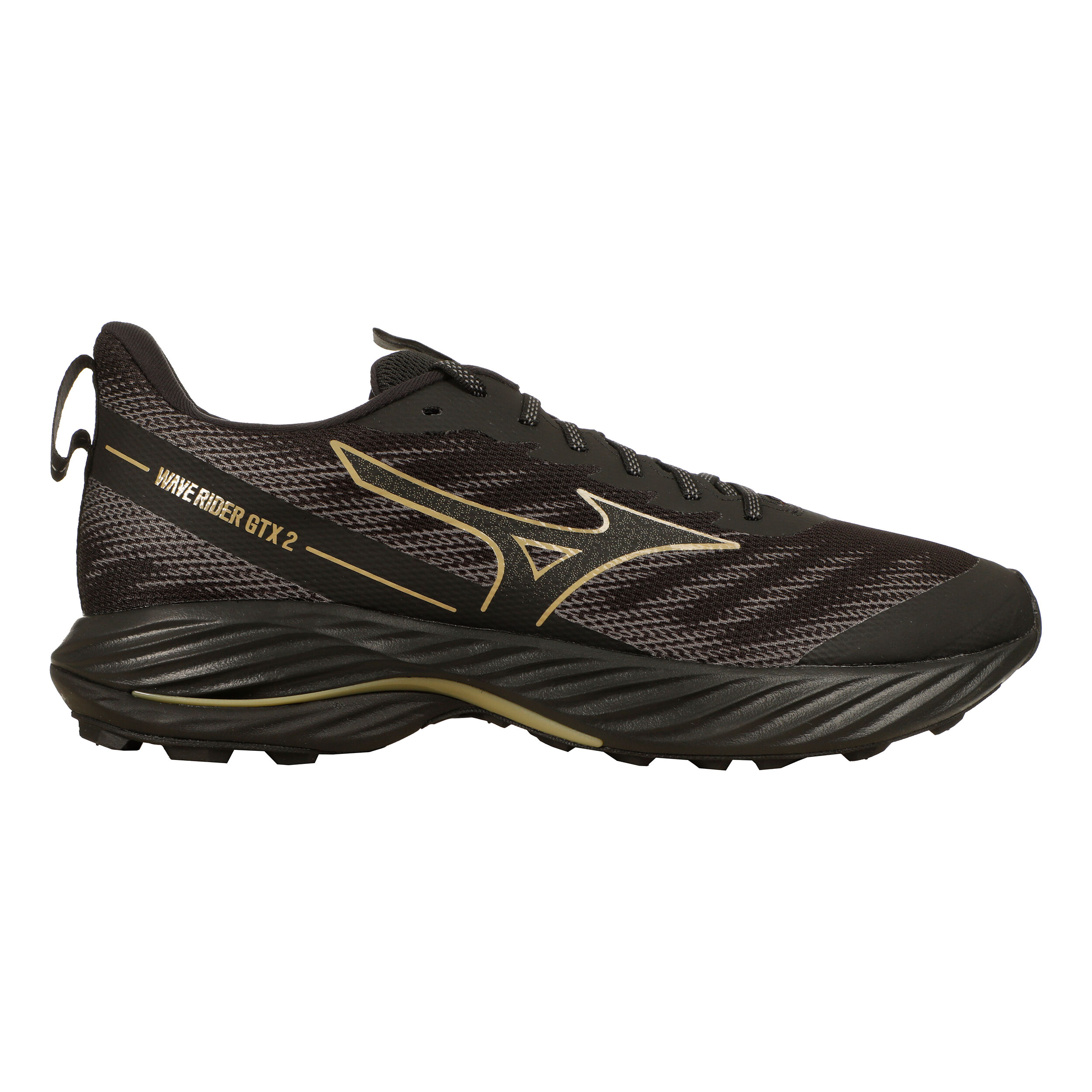 Buy Mizuno Wave Rider GTX 2 Trail Running Shoe Men Black Gold online Running Point COM