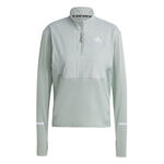 adidas Clothing adidas Ultimate High Visibility Half-Zip Running Shirt Women-Sage