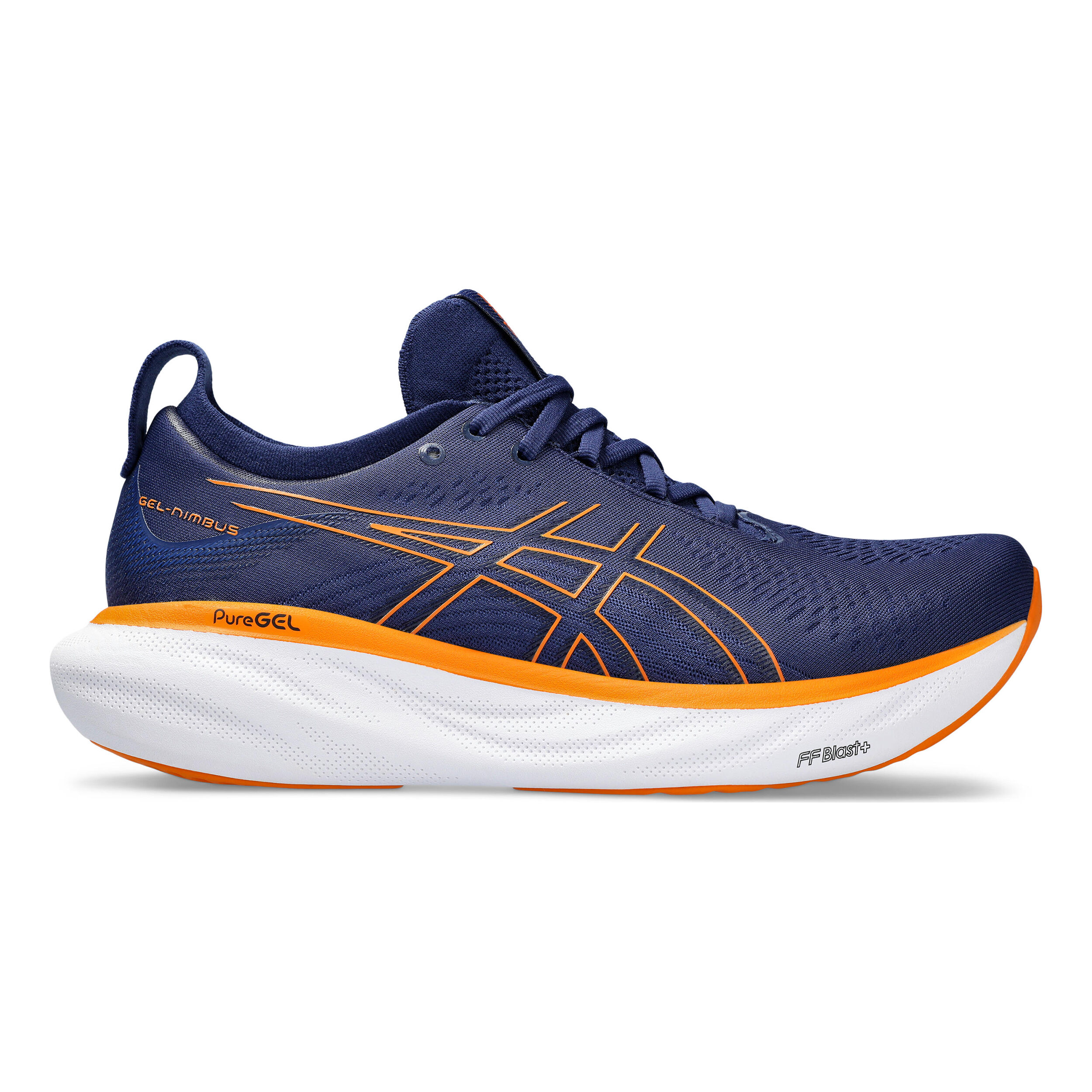 Buy ASICS Gel Nimbus 25 Neutral Running Shoe Men Dark Blue Orange online Running Point COM