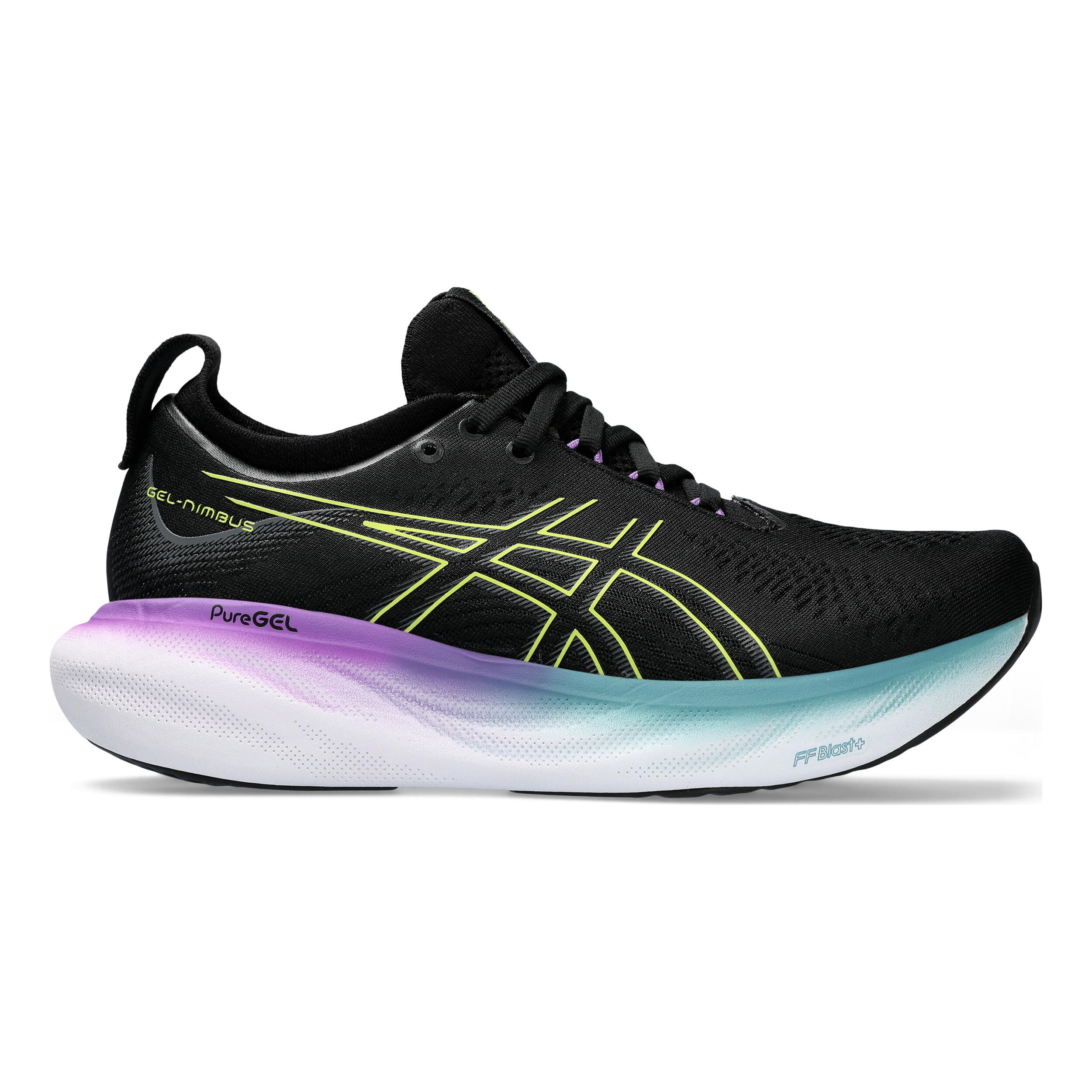 Buy ASICS Gel Nimbus 25 Neutral Running Shoe Women Black Neon Yellow online Running Point COM