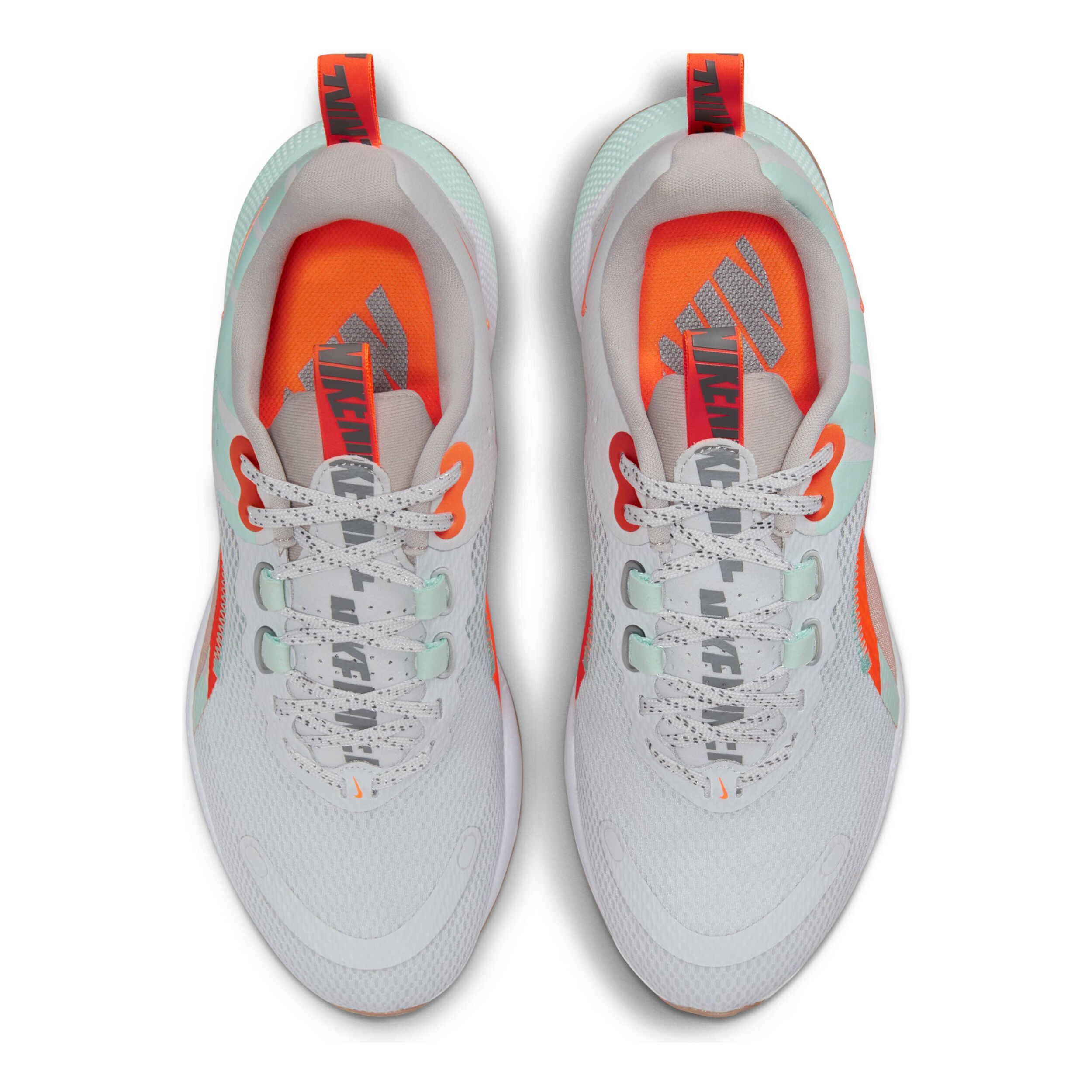 Nike react grey and orange discount