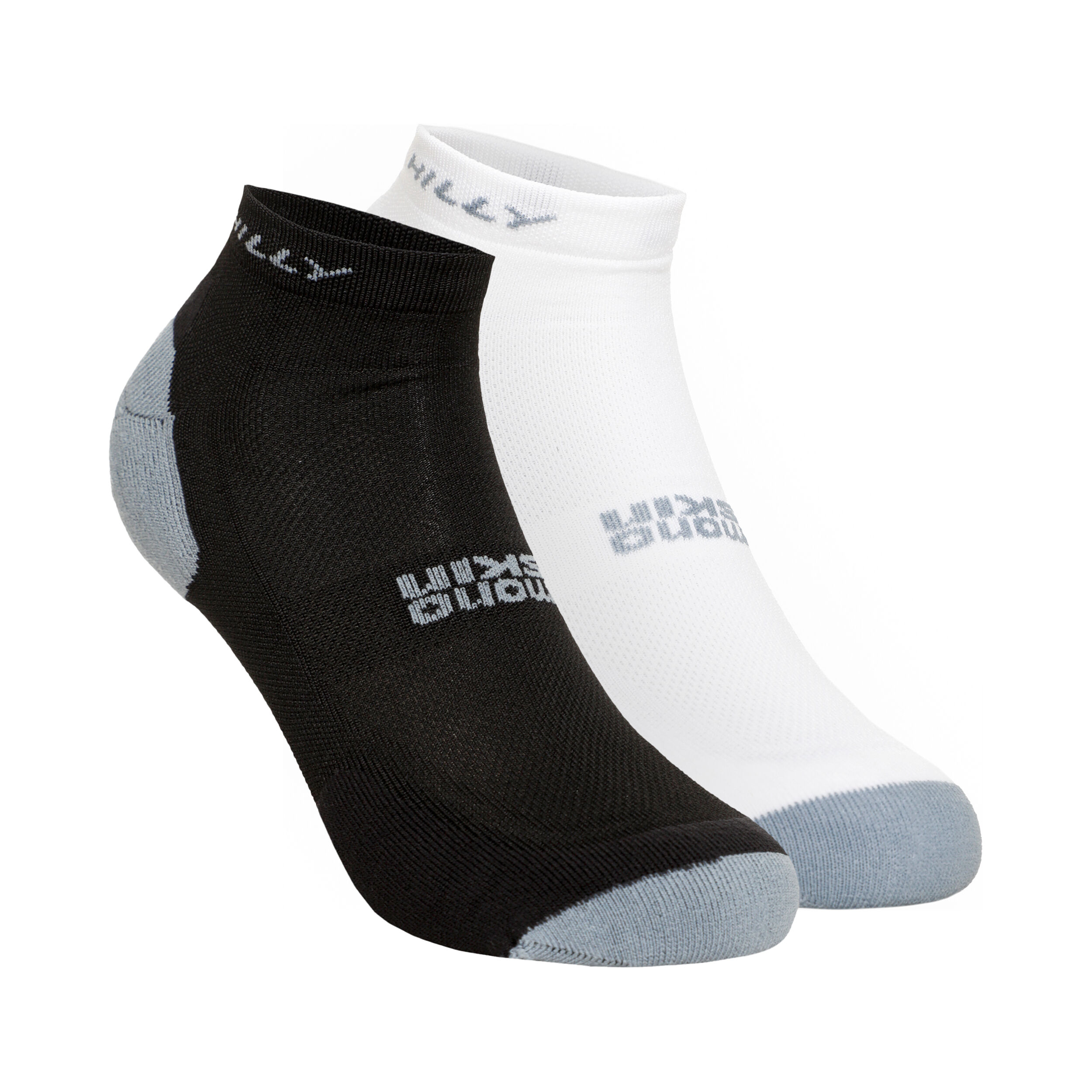 Active Quarter Minimum Cushioning 2p Running Socks White Black
