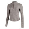 Swift Half-Zip Running Shirt Women-Brown