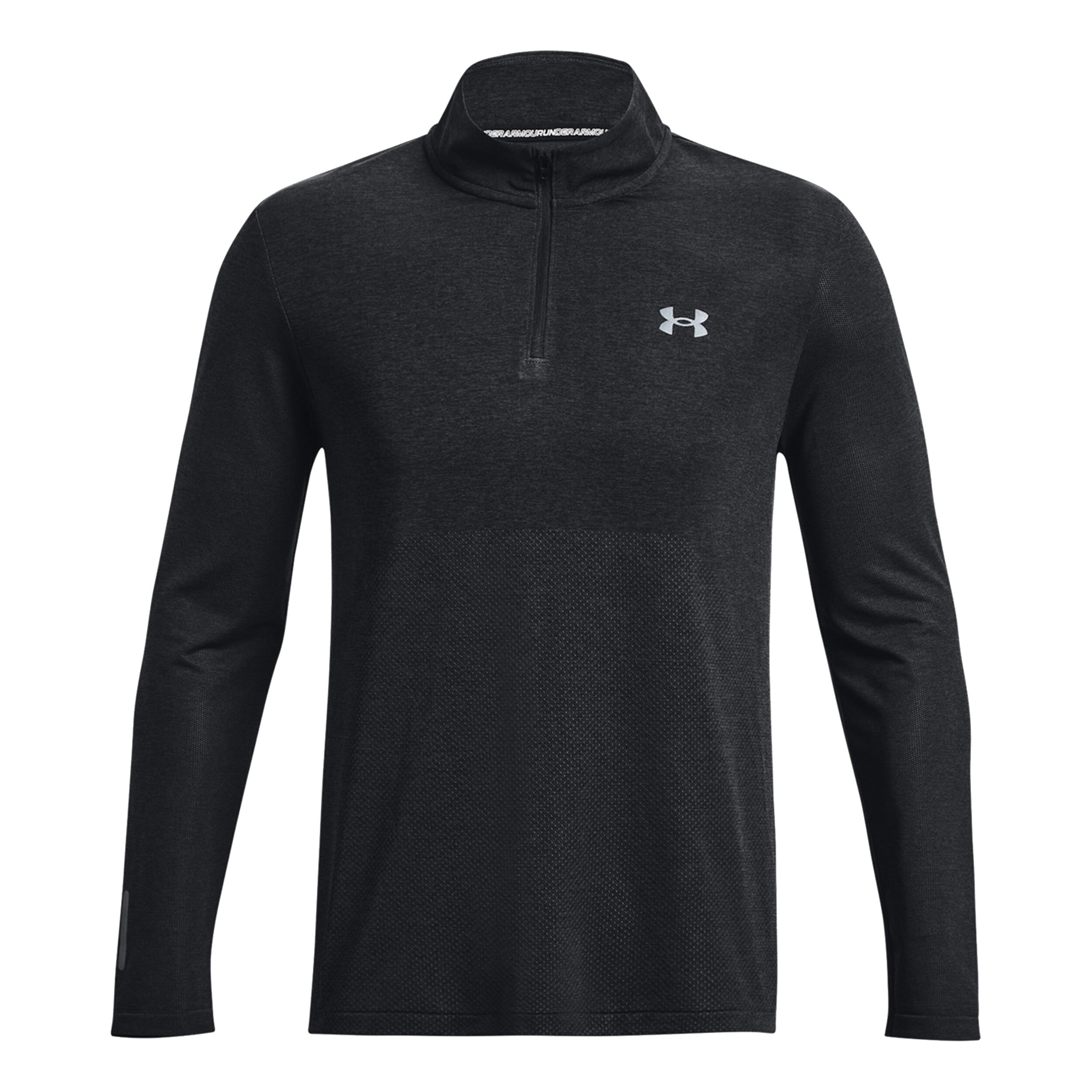 Seamless Stride 1 4 Zip Running Top Men Black