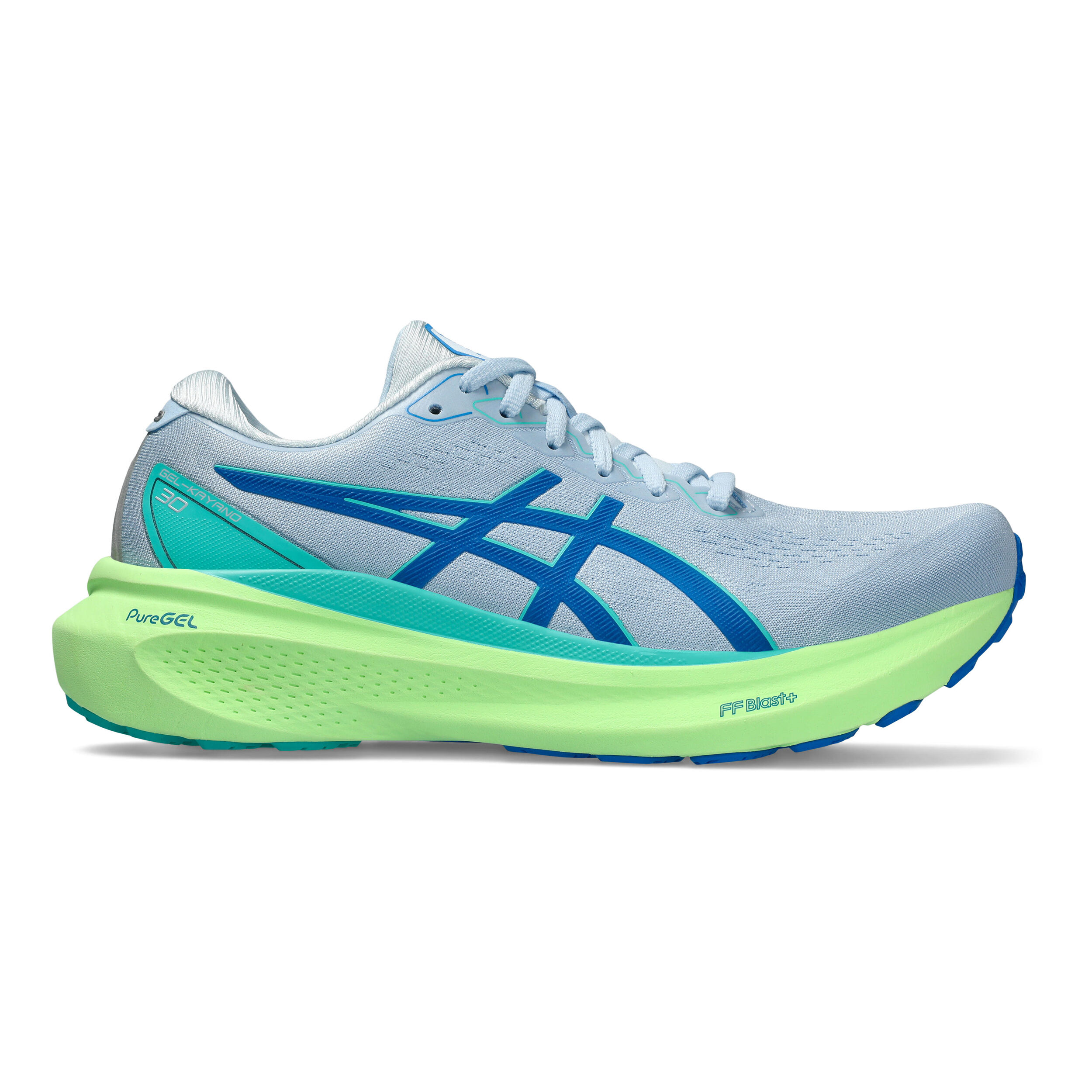 Buy ASICS Gel Kayano 30 Lite Show Stability Running Shoe Men Light Blue Neon Green online Running Point COM