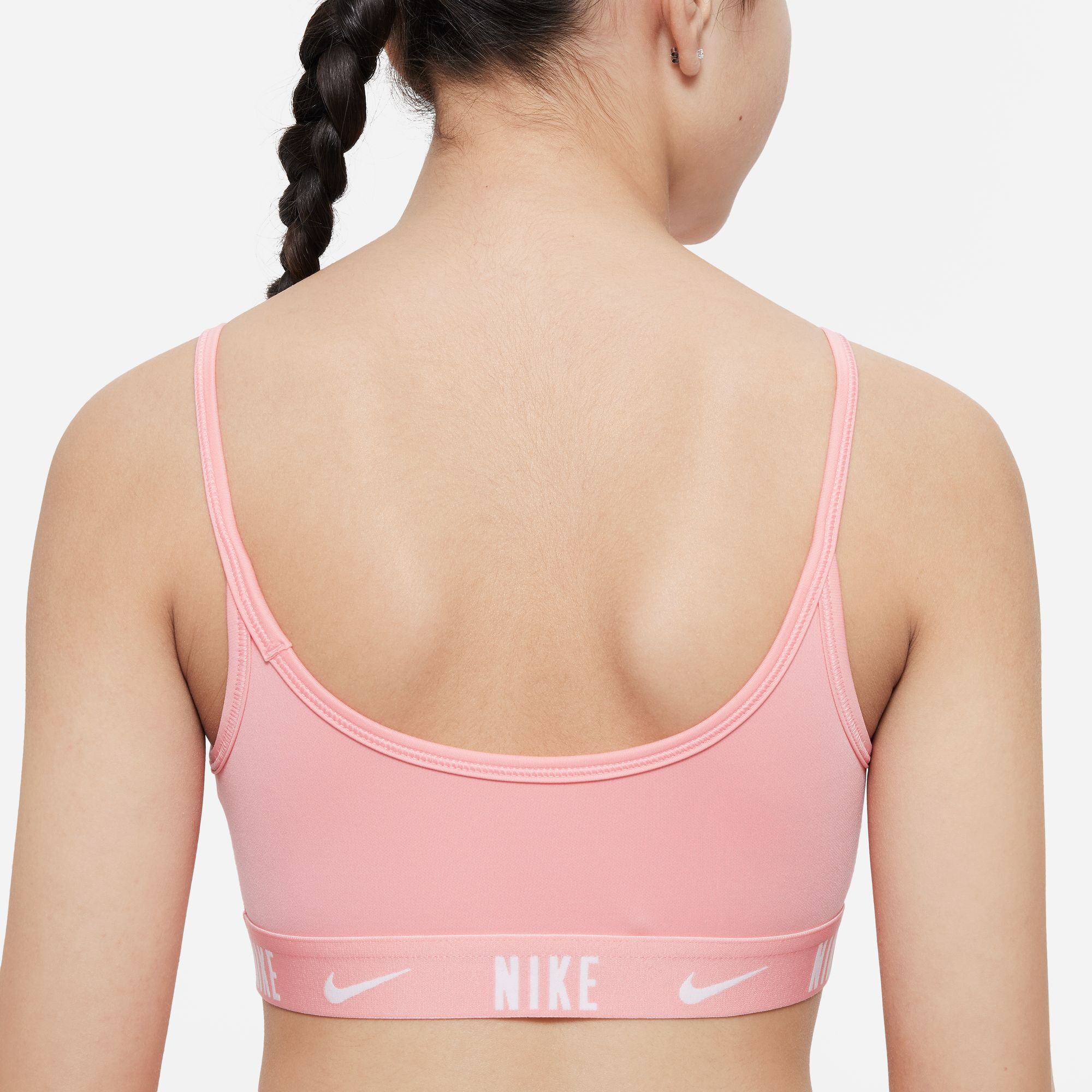 Baby pink nike sports bra shop