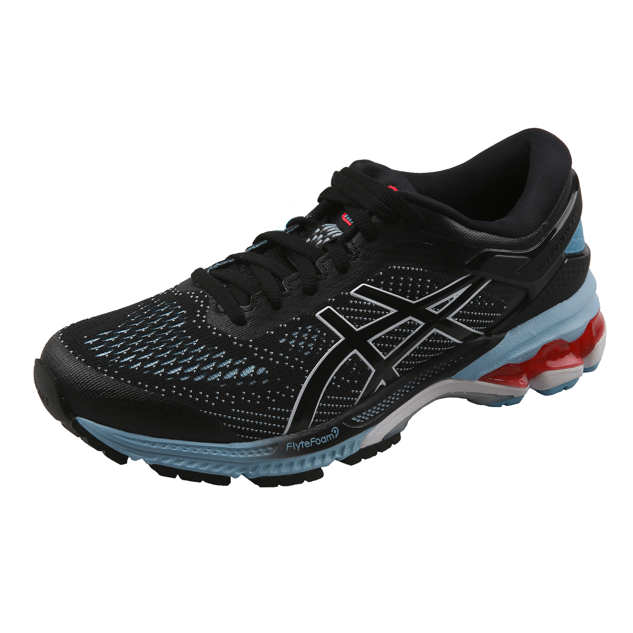 Buy ASICS Gel Kayano 26 Stability Running Shoe Women Black Light Blue online Running Point COM