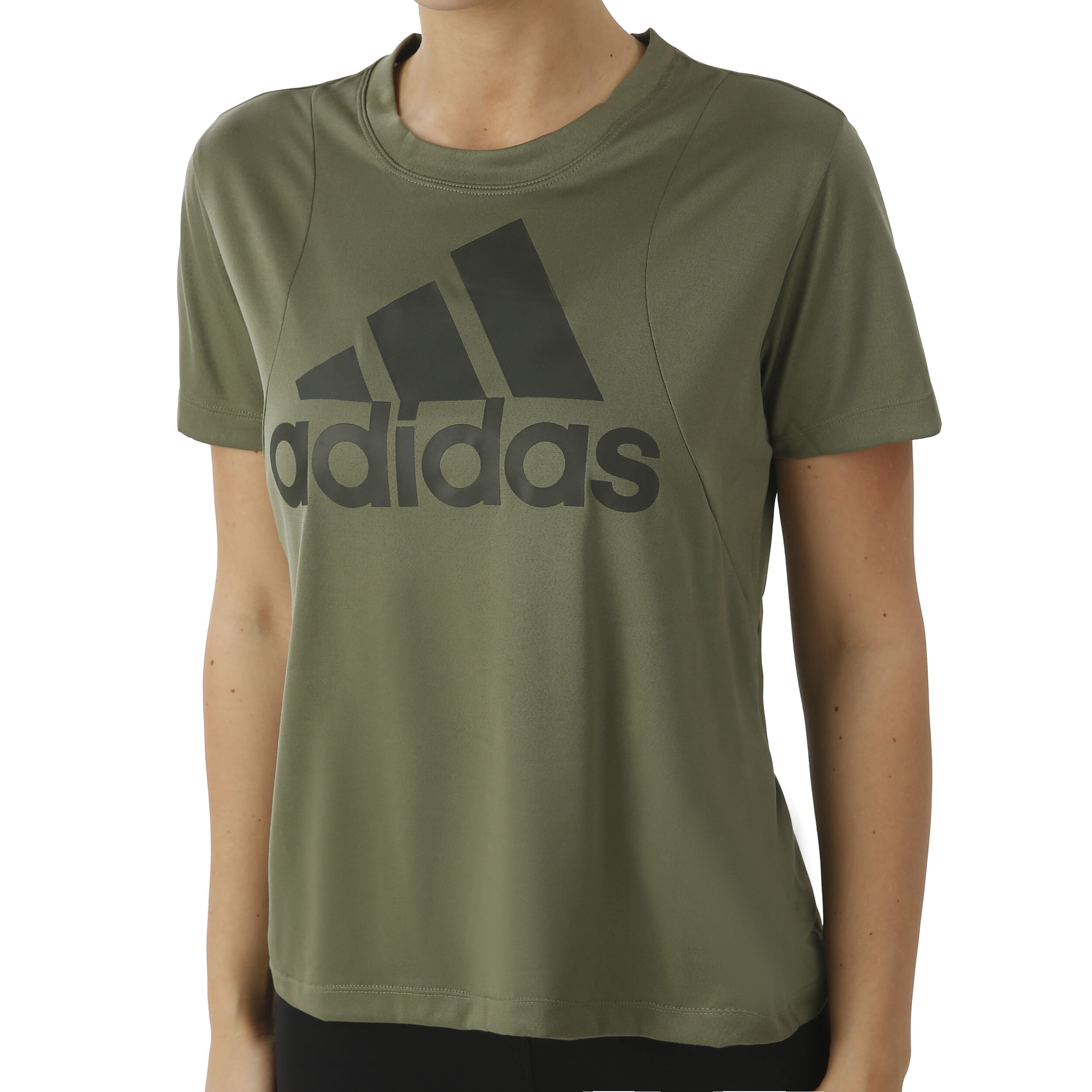 Khaki adidas t shirt women's shop