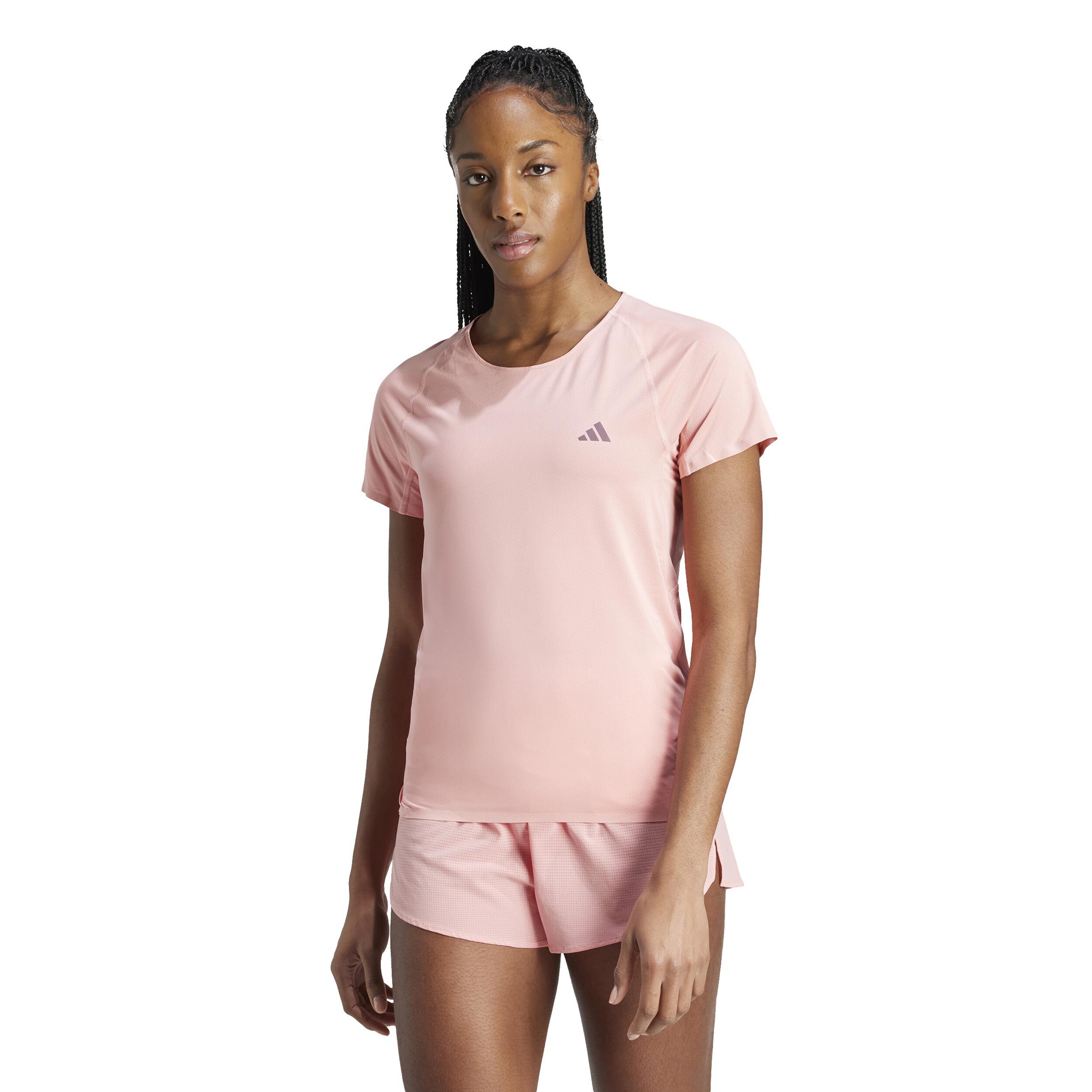 Adidas t shirt women's pink store