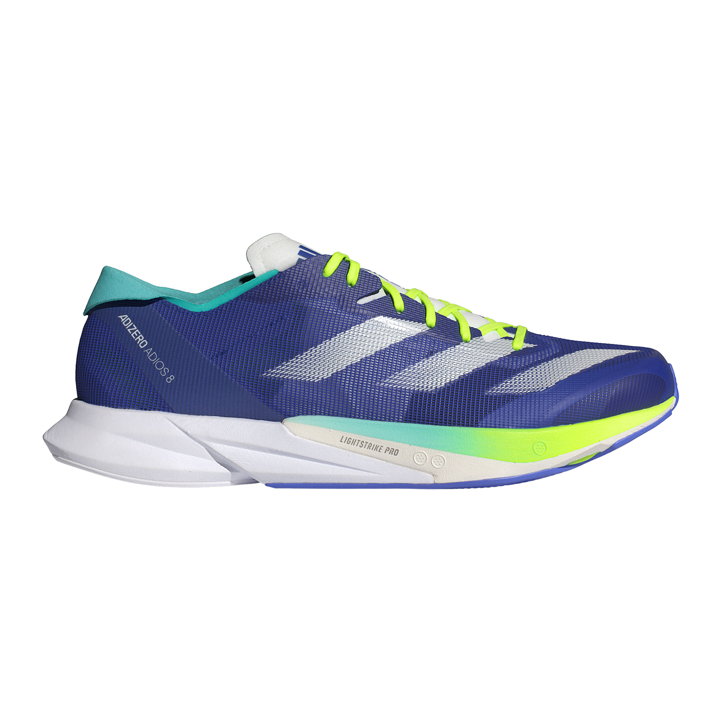 Buy adidas Adizero Adios 8 Competition Running Shoe Men Blue Lime in size 42 2 3 online Running Point COM