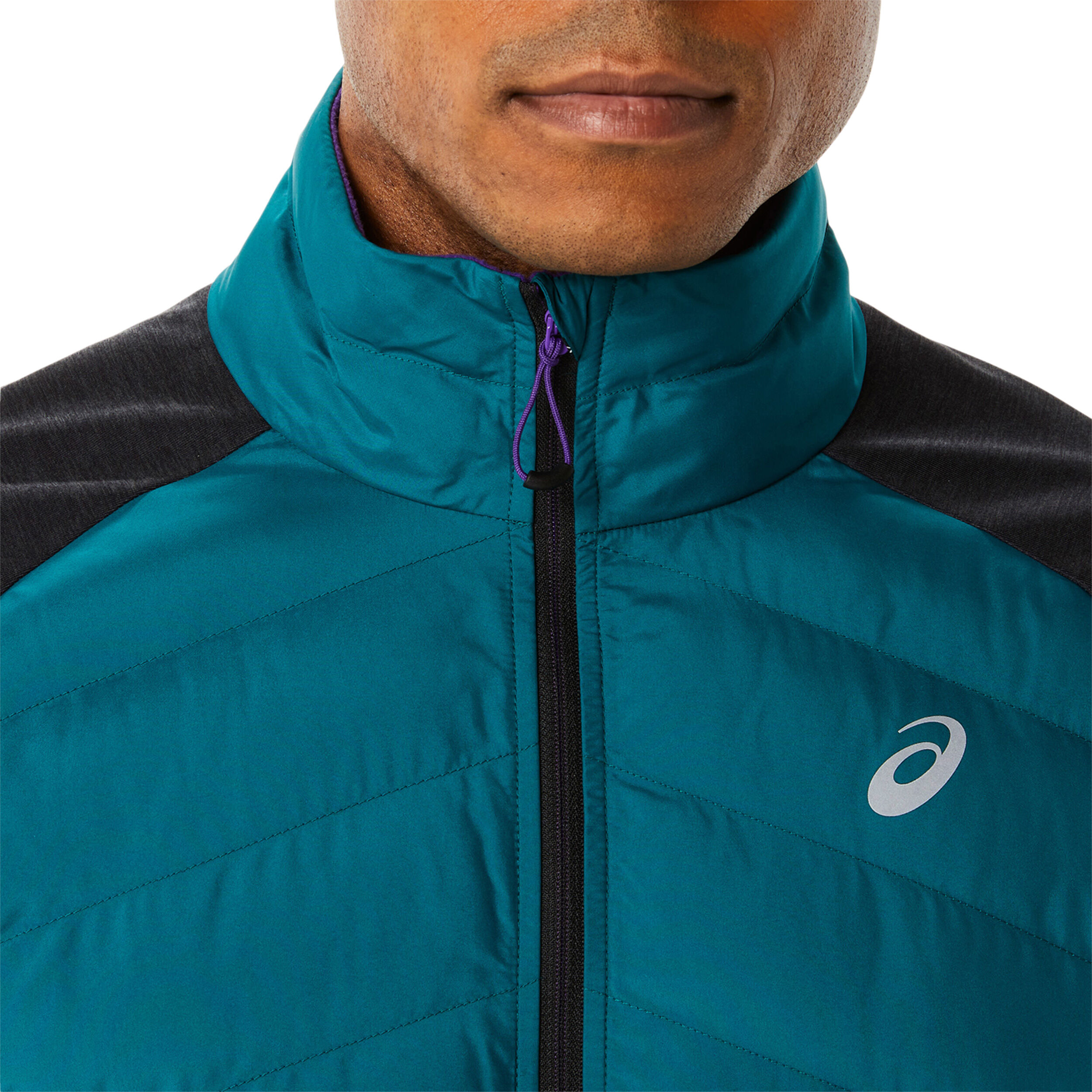 Buy ASICS Winter Running Jacket Men Turquoise Black online Running Point COM