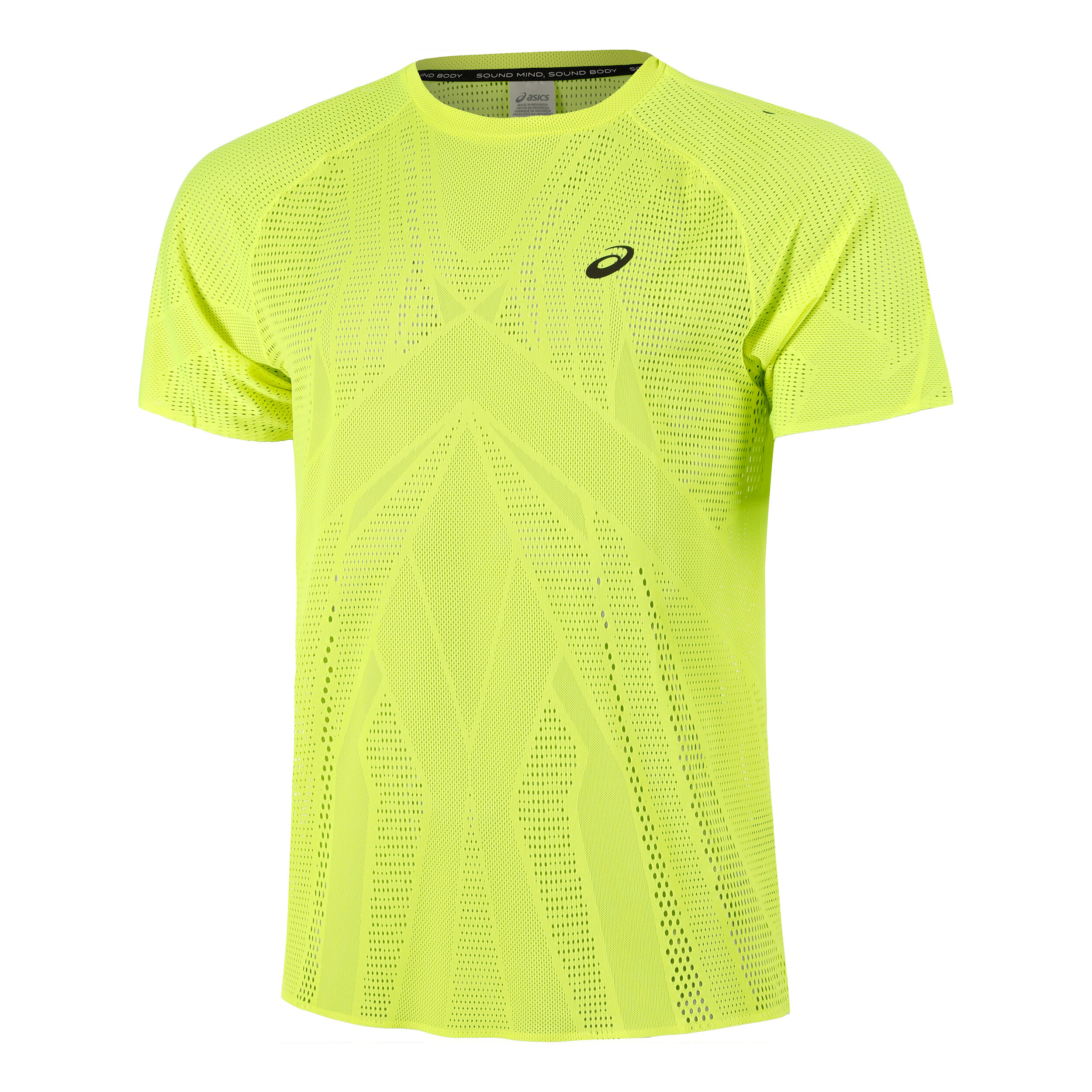 Asics yellow running shirt store