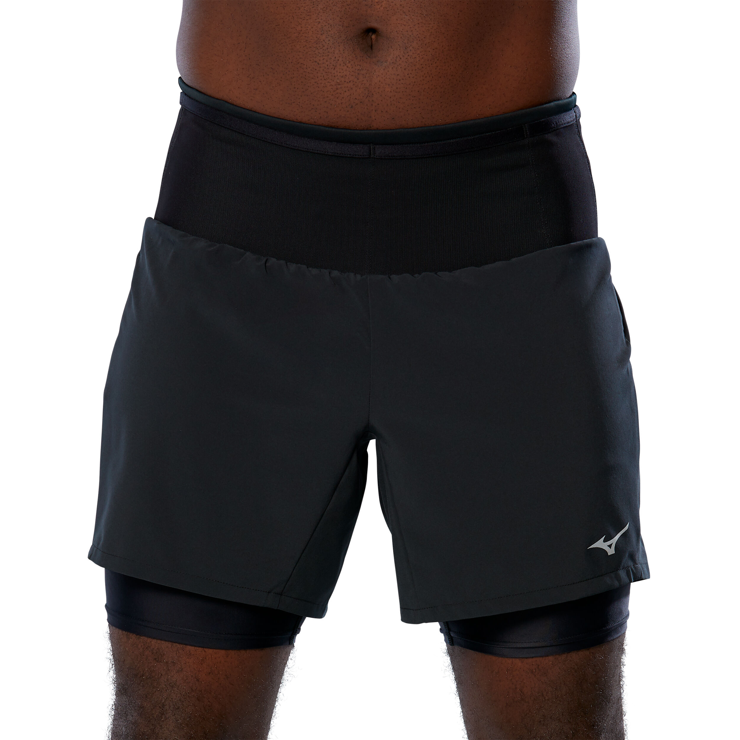 Buy Mizuno Multi Pocket 7.5 2in1 Shorts Men Black online Running Point COM