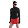 Swift Half-Zip Running Shirt Women-Black,Silver
