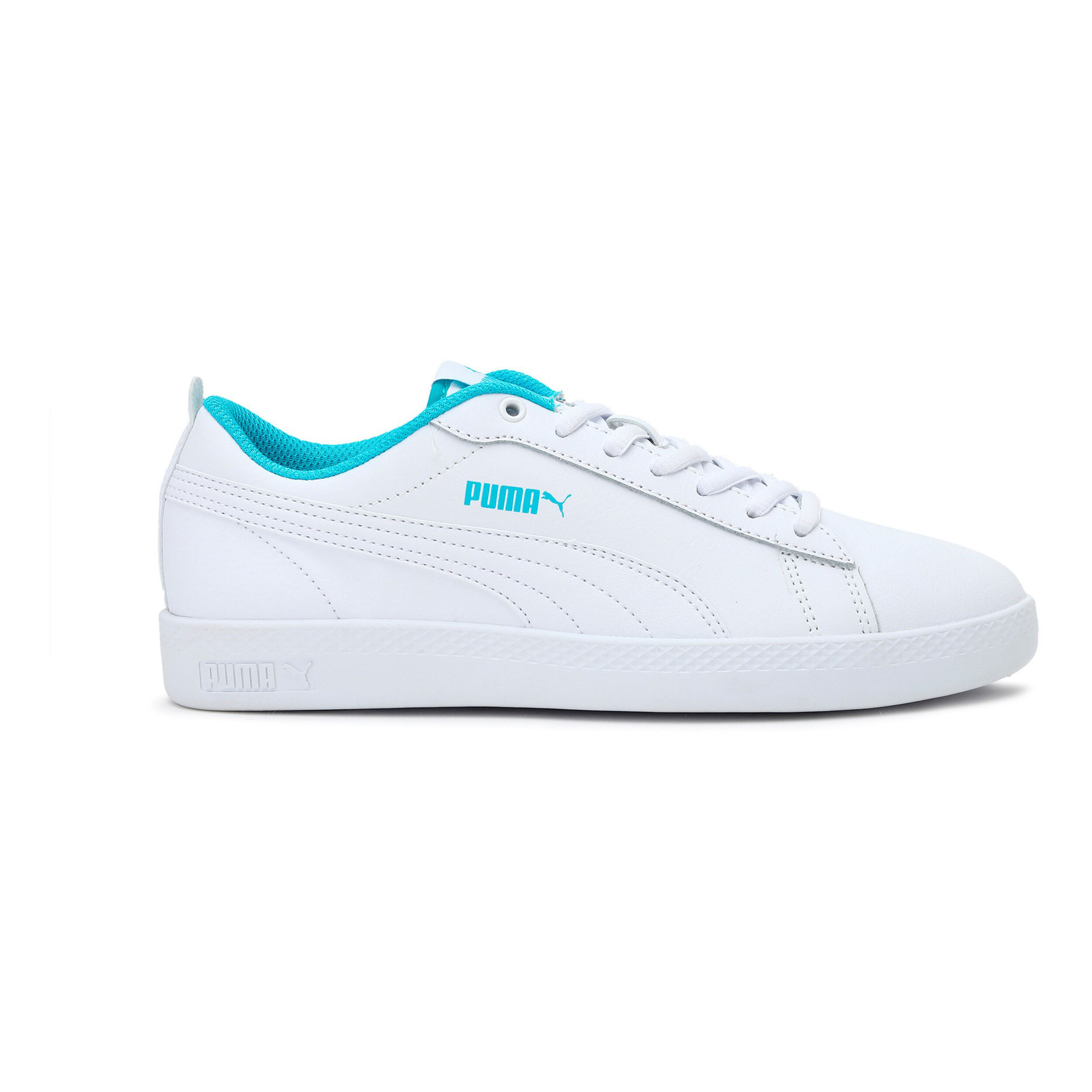 Buy Puma Smash V2 L Sneakers Women White Turquoise in size 38 5 online Running Point COM