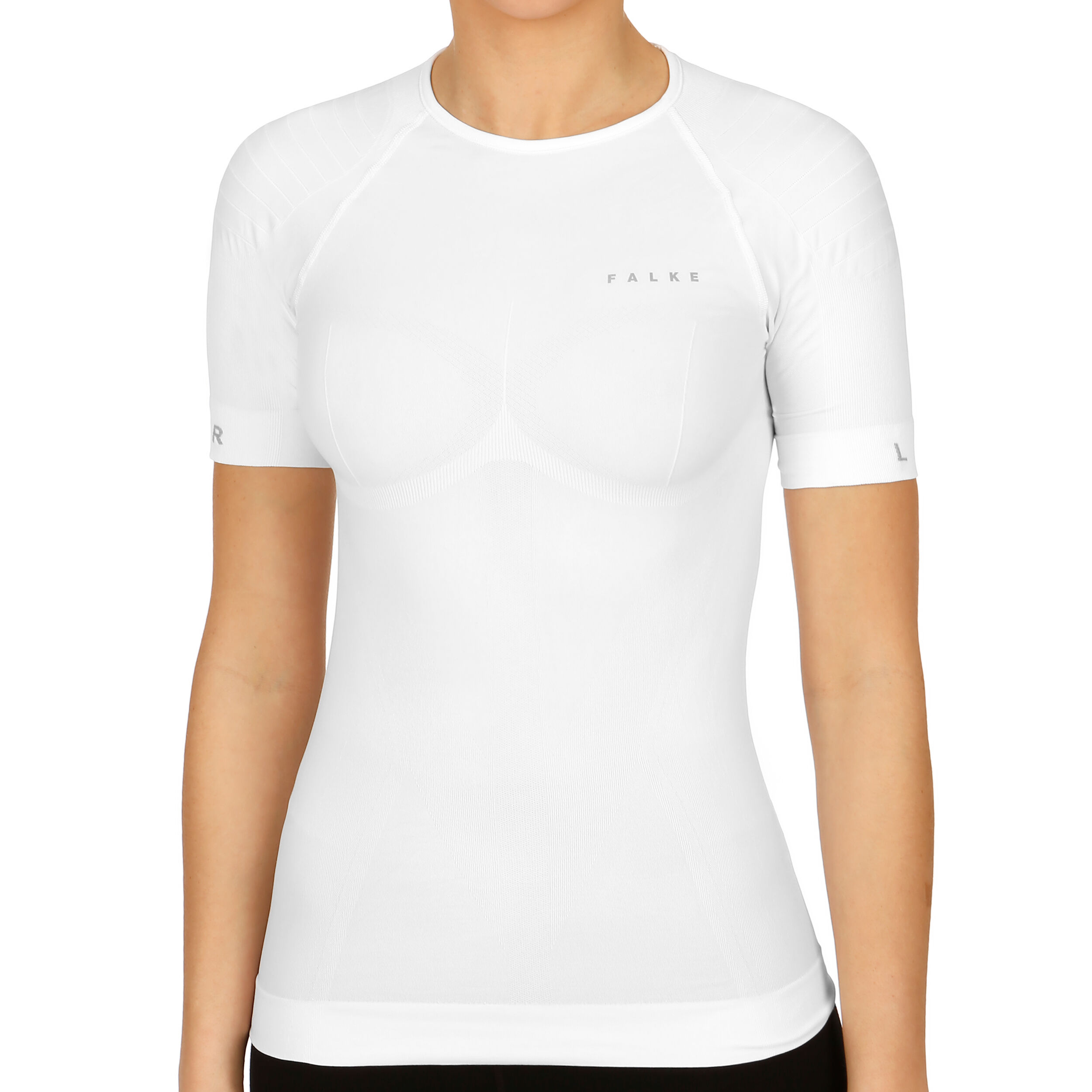 (取寄) ファルケ レディース ESS スポーツ ナチュラル Tシャツ Falke women ESS Sport Natural T-Shirt Taupe Women T-Shirt Round-neck Daily Natural (Black) | FALKE