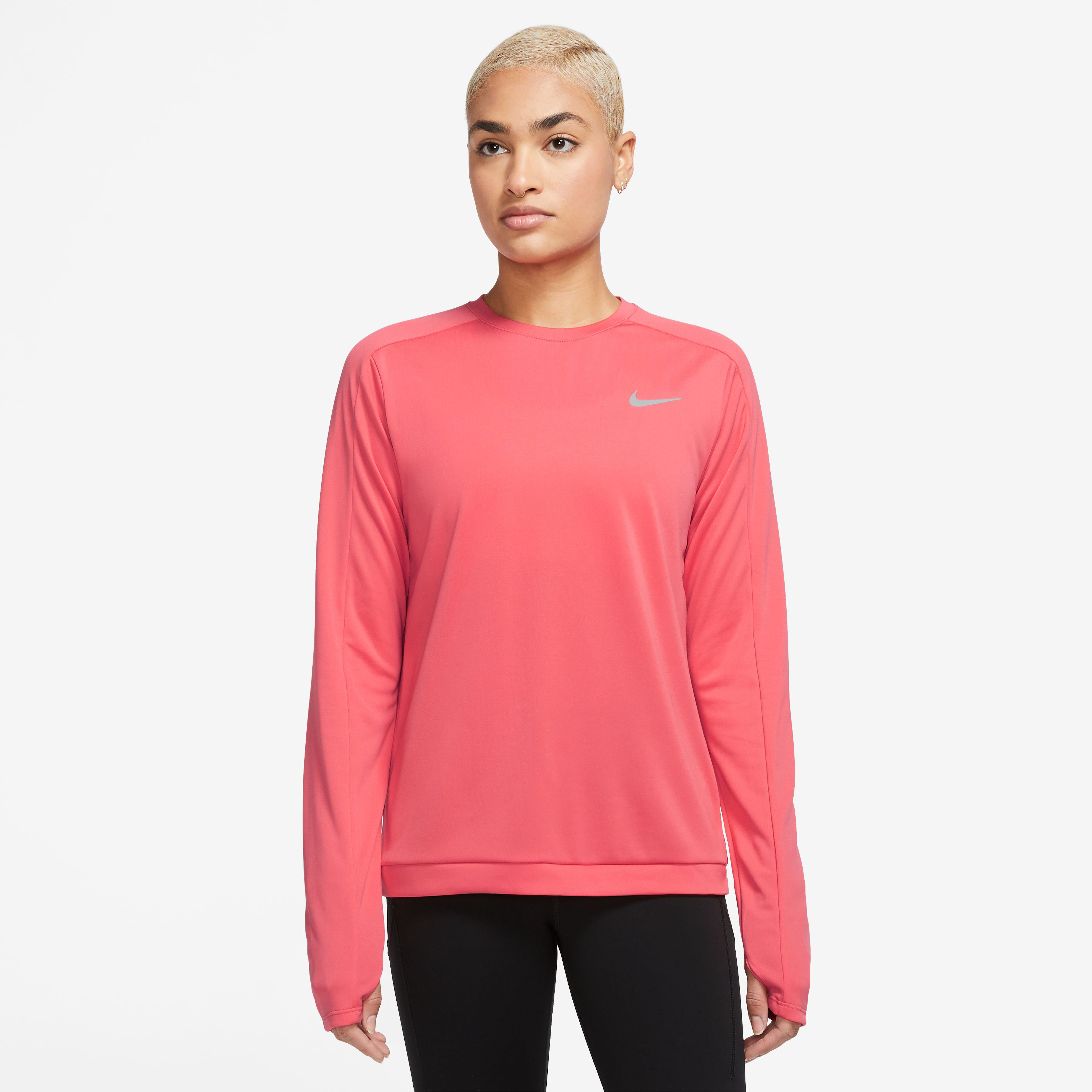 Buy Nike Dri Fit Pacer Crew Neck Running Tops Women Coral online