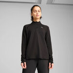 Puma Clothing Puma Velocity Cloudspun 1/4 Zip Running Shirt Women-Black