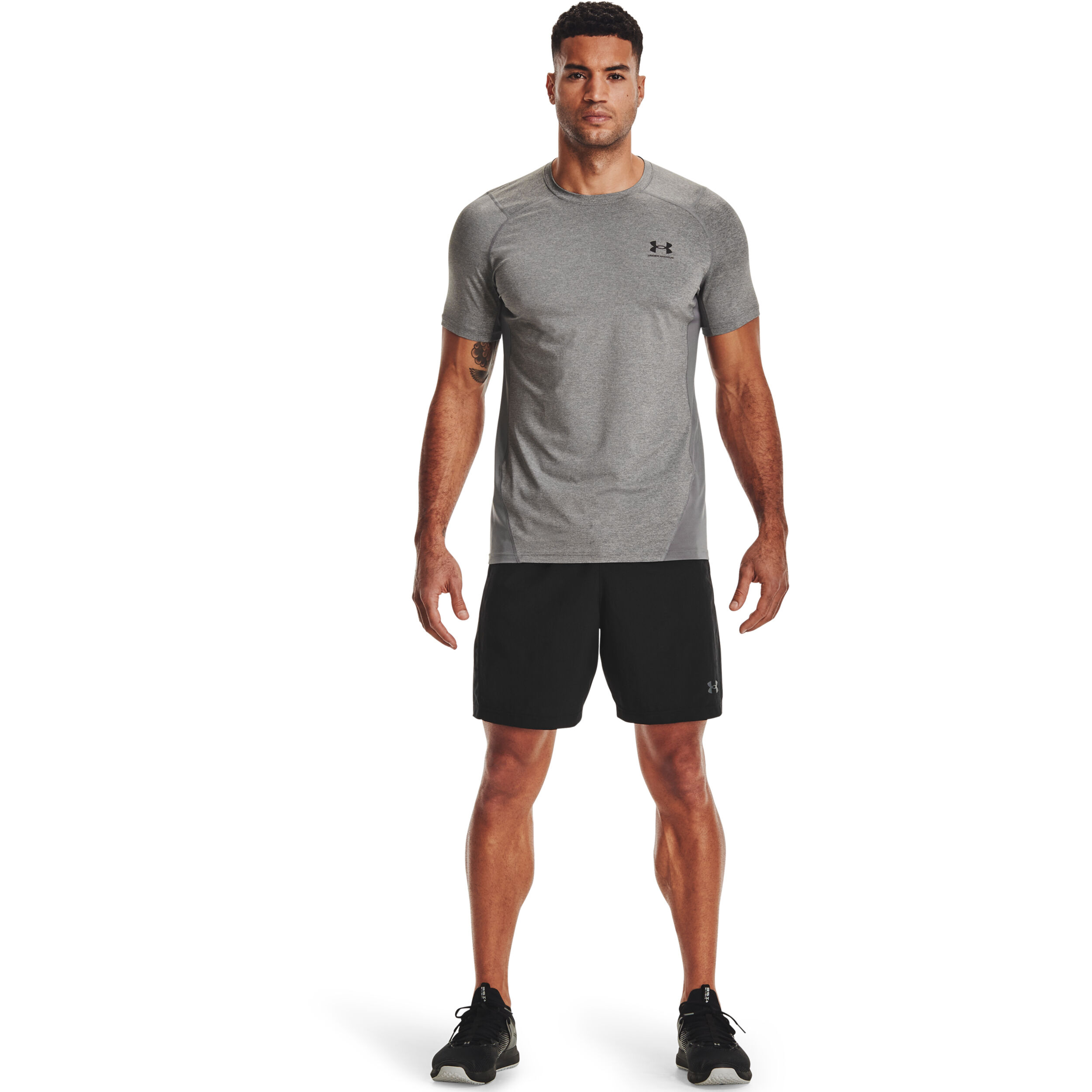Buy Under Armour Heatgear Fitted T Shirt Men Grey online Running