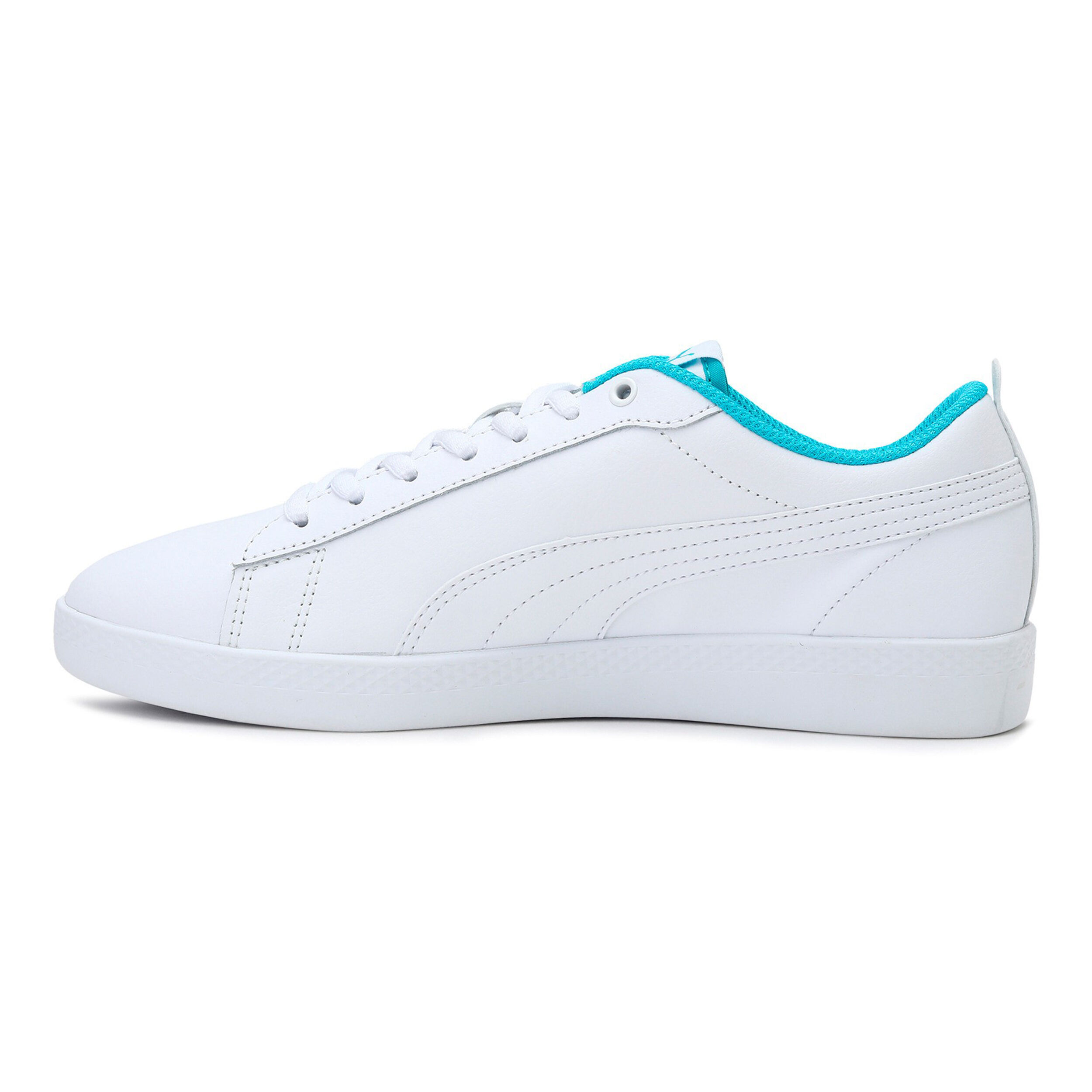 Buy Puma Smash V2 L Sneakers Women White Turquoise in size 37 5 online Running Point COM