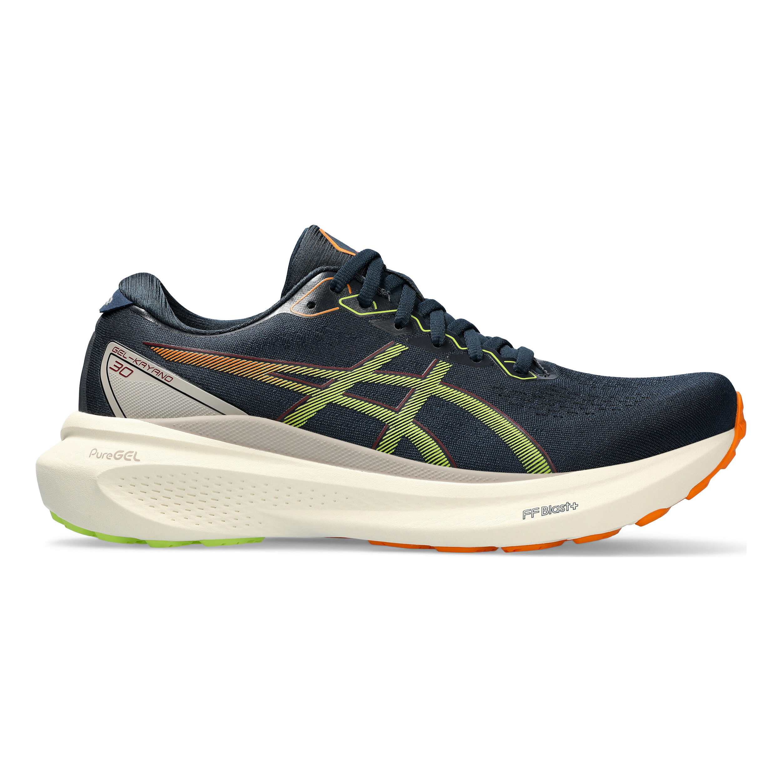 Buy ASICS Gel Kayano 30 Stability Running Shoe Men Dark Blue Neon Green online Running Point COM