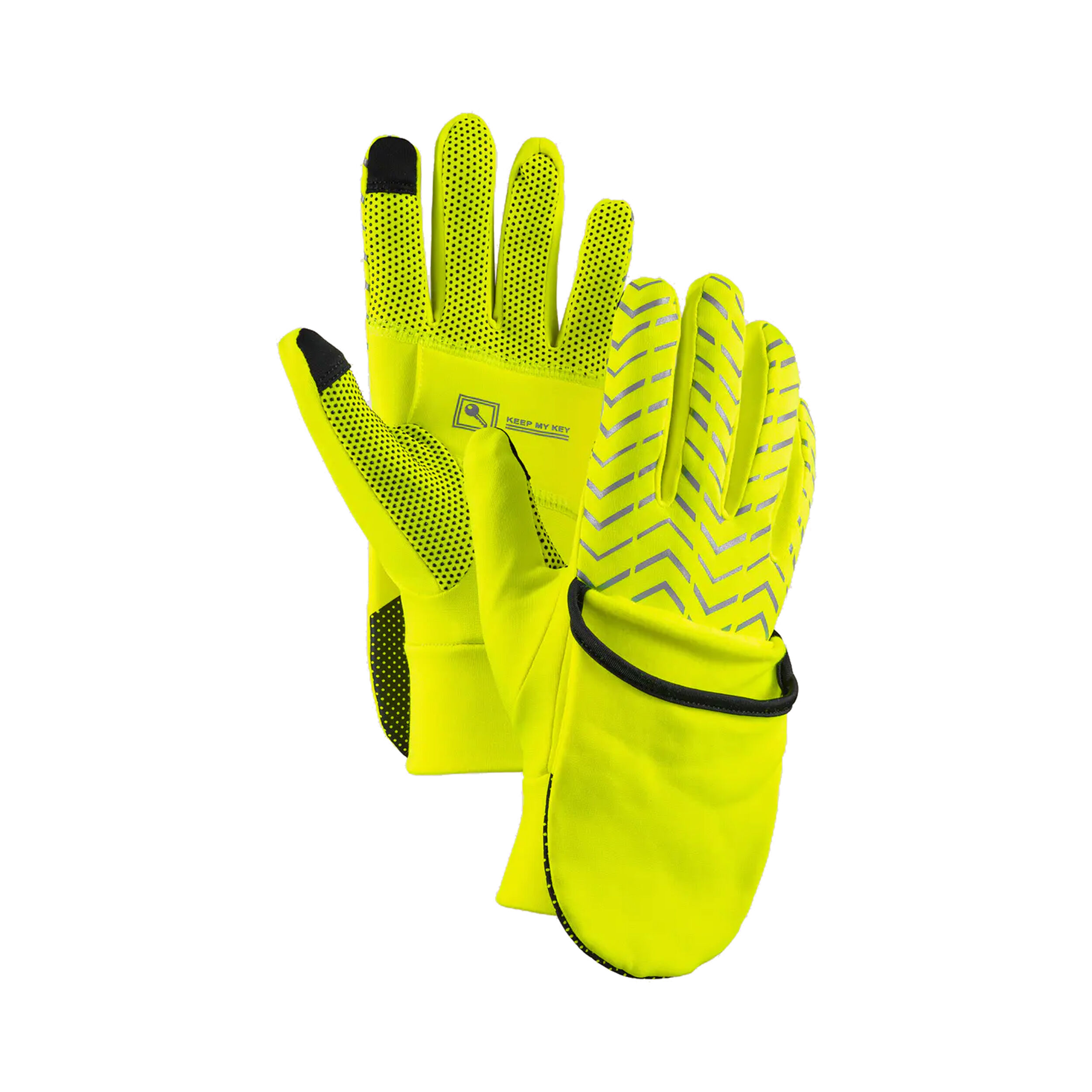 Fleece running gloves top