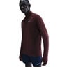 Stride Half-Zip Running shirt Men - dark red, silver