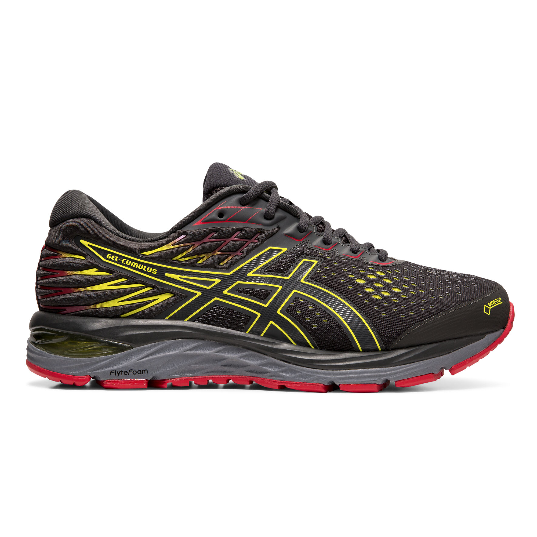 Buy ASICS Gel Cumulus 21 G TX Neutral Running Shoe Men Dark Grey Yellow online Running Point COM