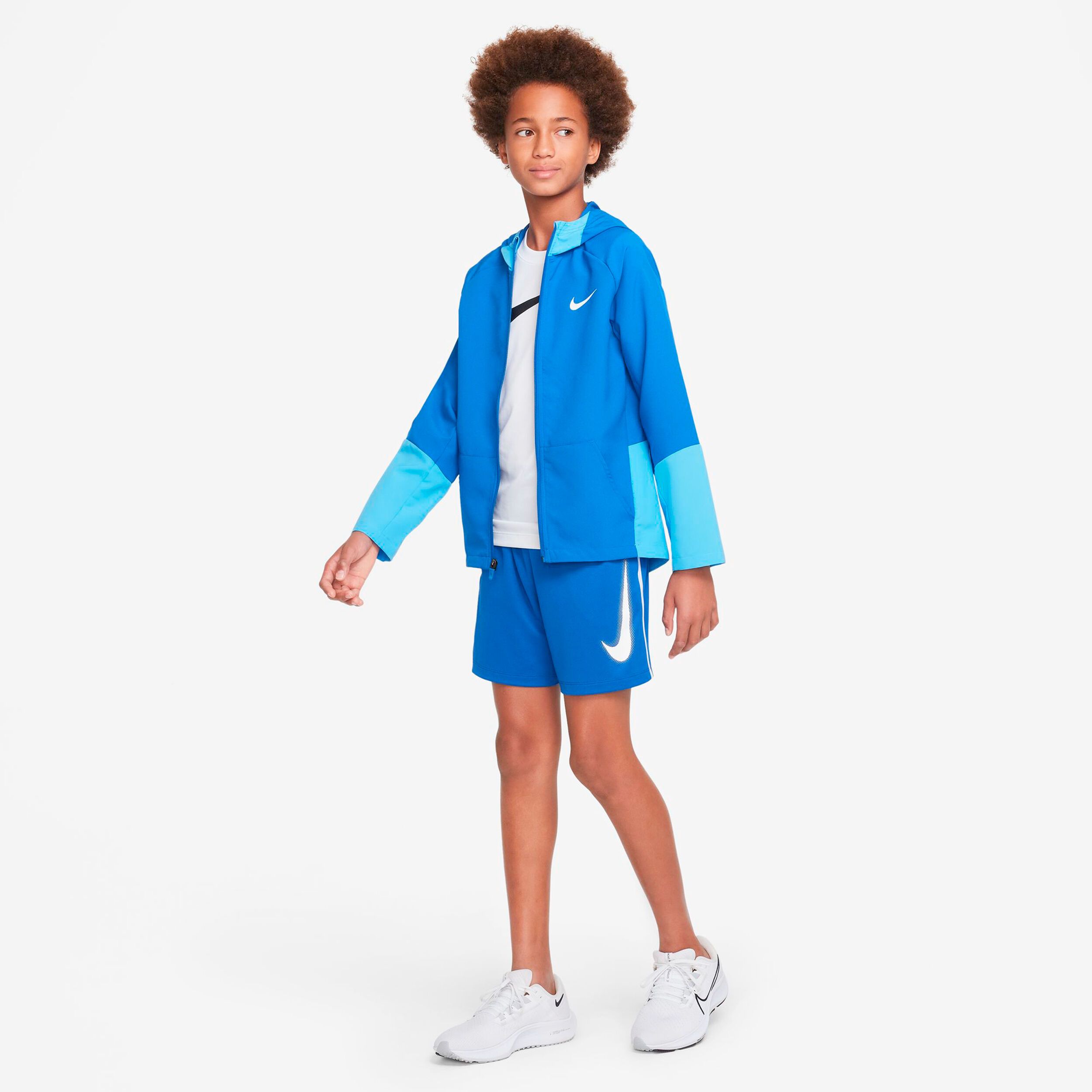 buy Nike Dri Fit Graphic Shorts Boys Blue White online