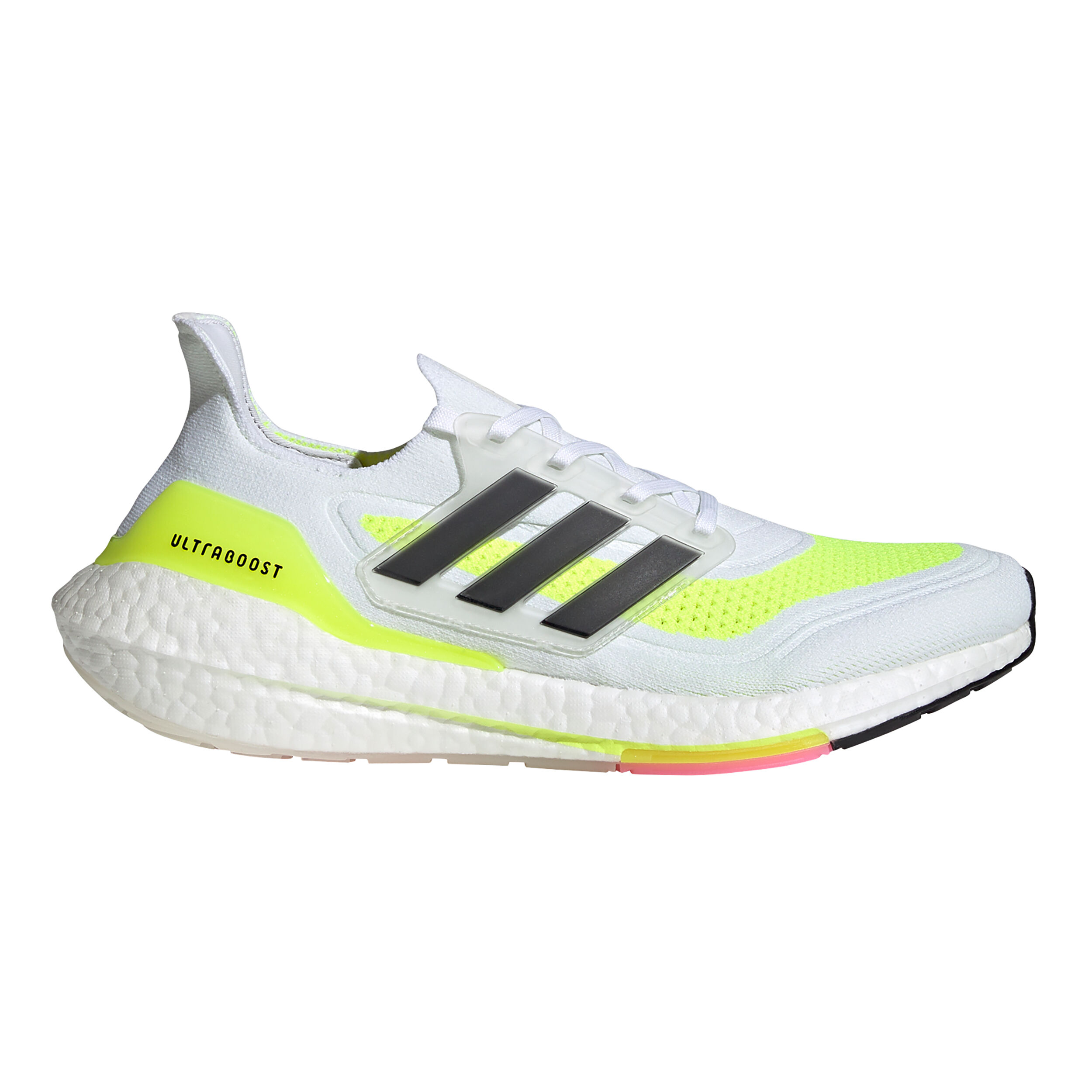 Buy adidas Ultraboost 21 Neutral Running Shoe Men White Neon Yellow in size 44 2 3 online Running Point COM