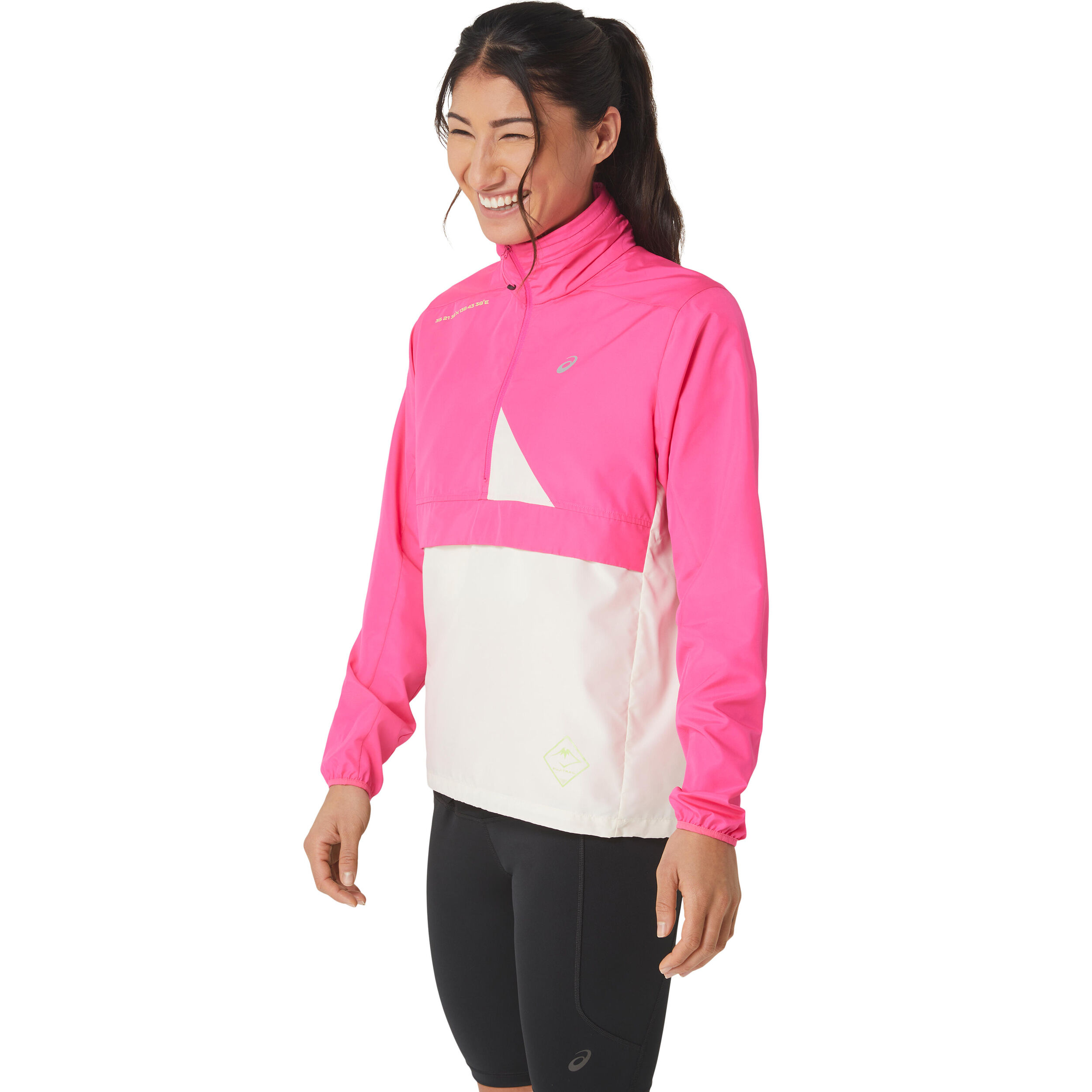 Buy ASICS Fujitrail Running Jacket Women Pink Beige online