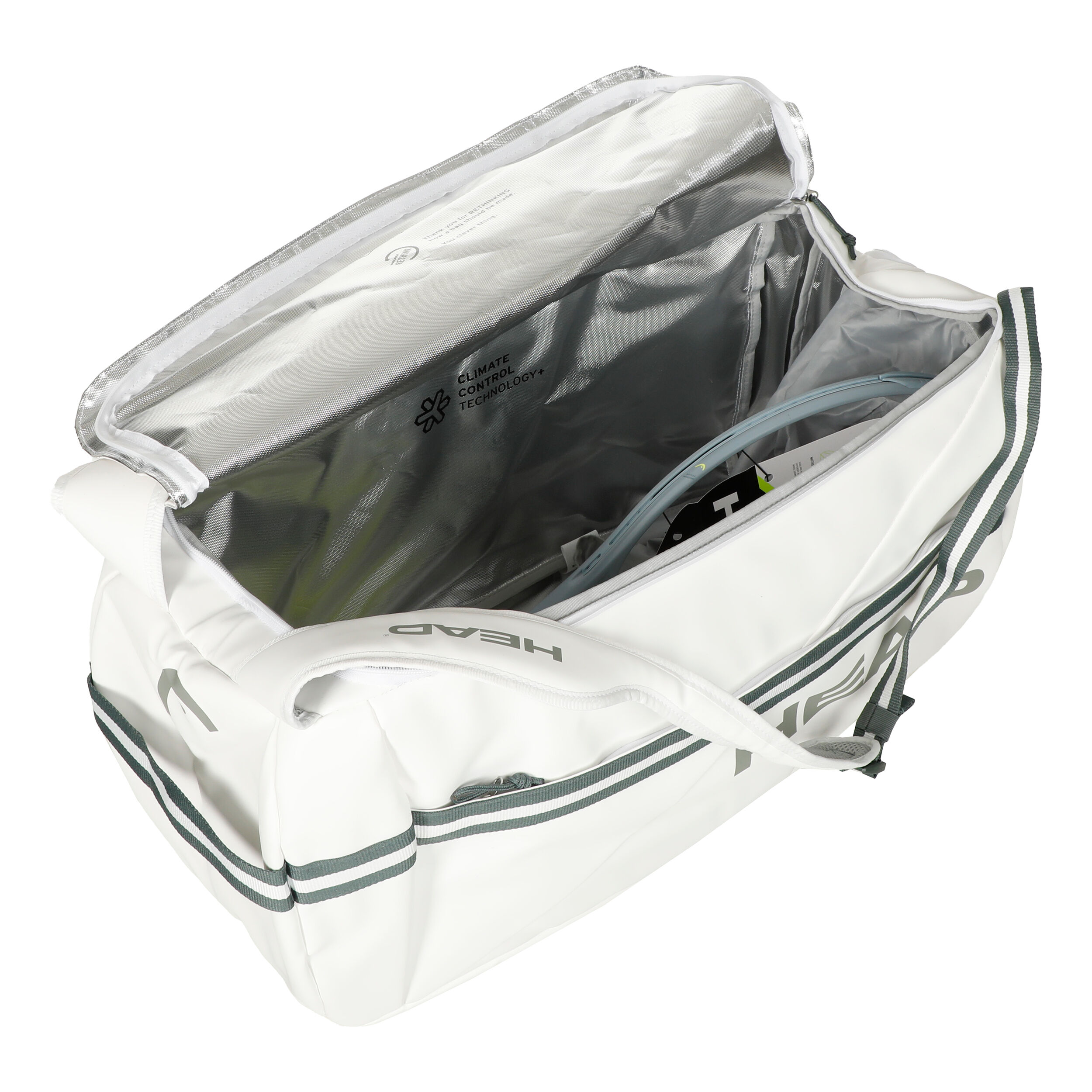 White sports bag top
