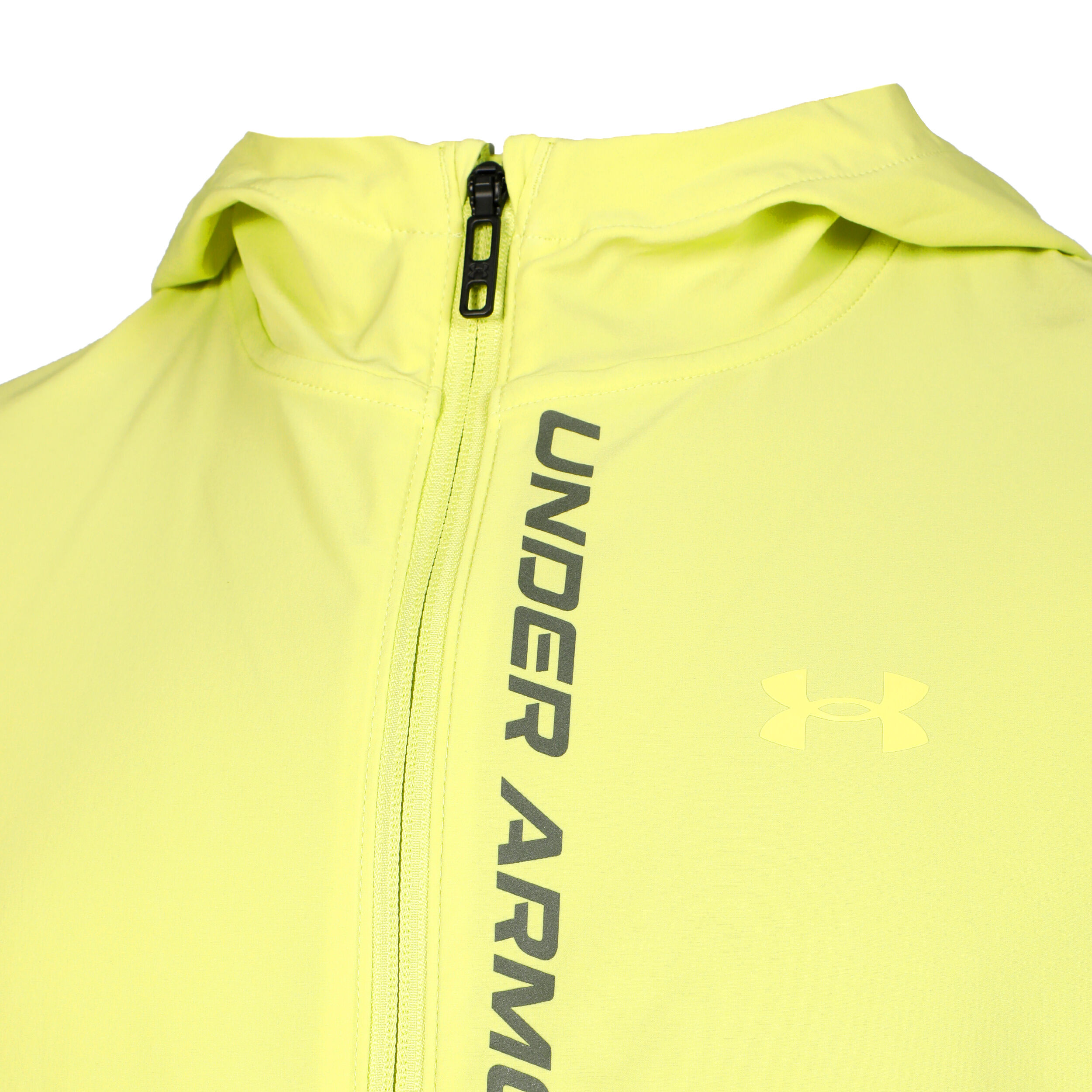 Under armour yellow running jacket hotsell