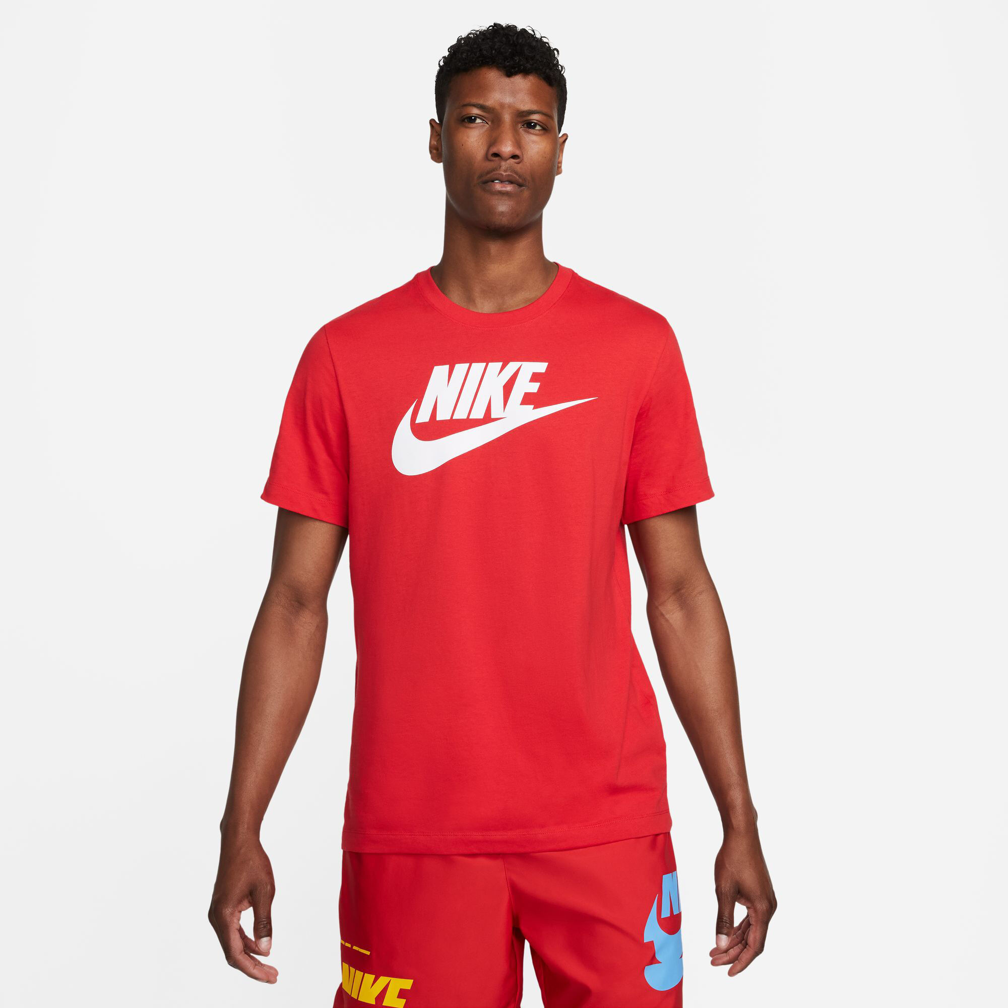 Nike Sportswear White And Red Nike Shirt Mens Nike Mens Small T