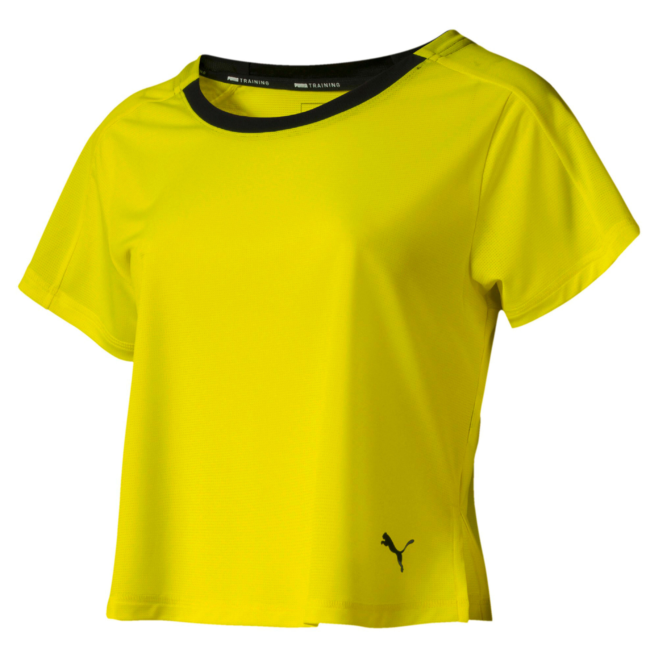 Buy Puma Logo Graphic T Shirt Women Neon Yellow Black online Running Point COM