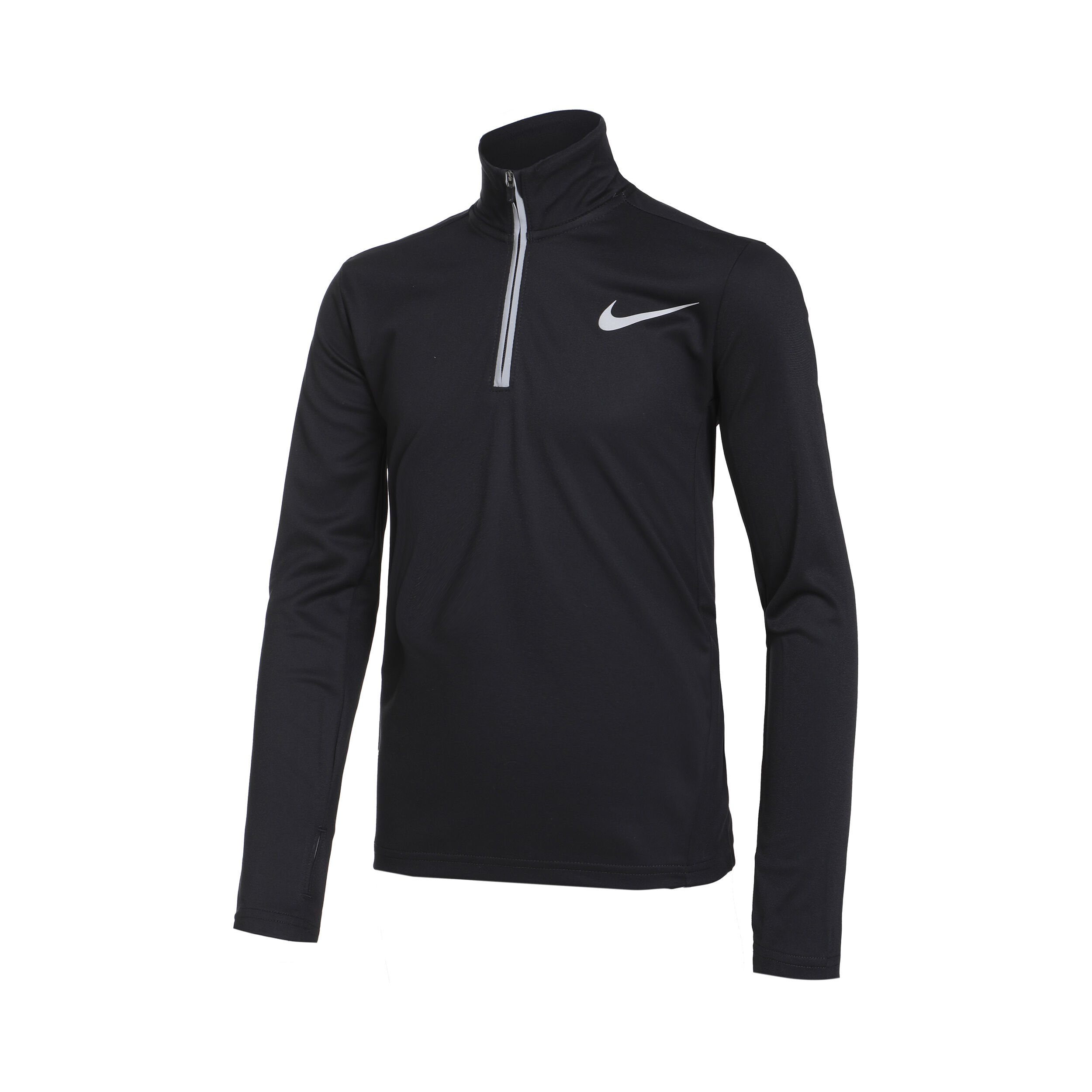 Dri Fit Poly 1 4 Zip Long Sleeve Boys Black