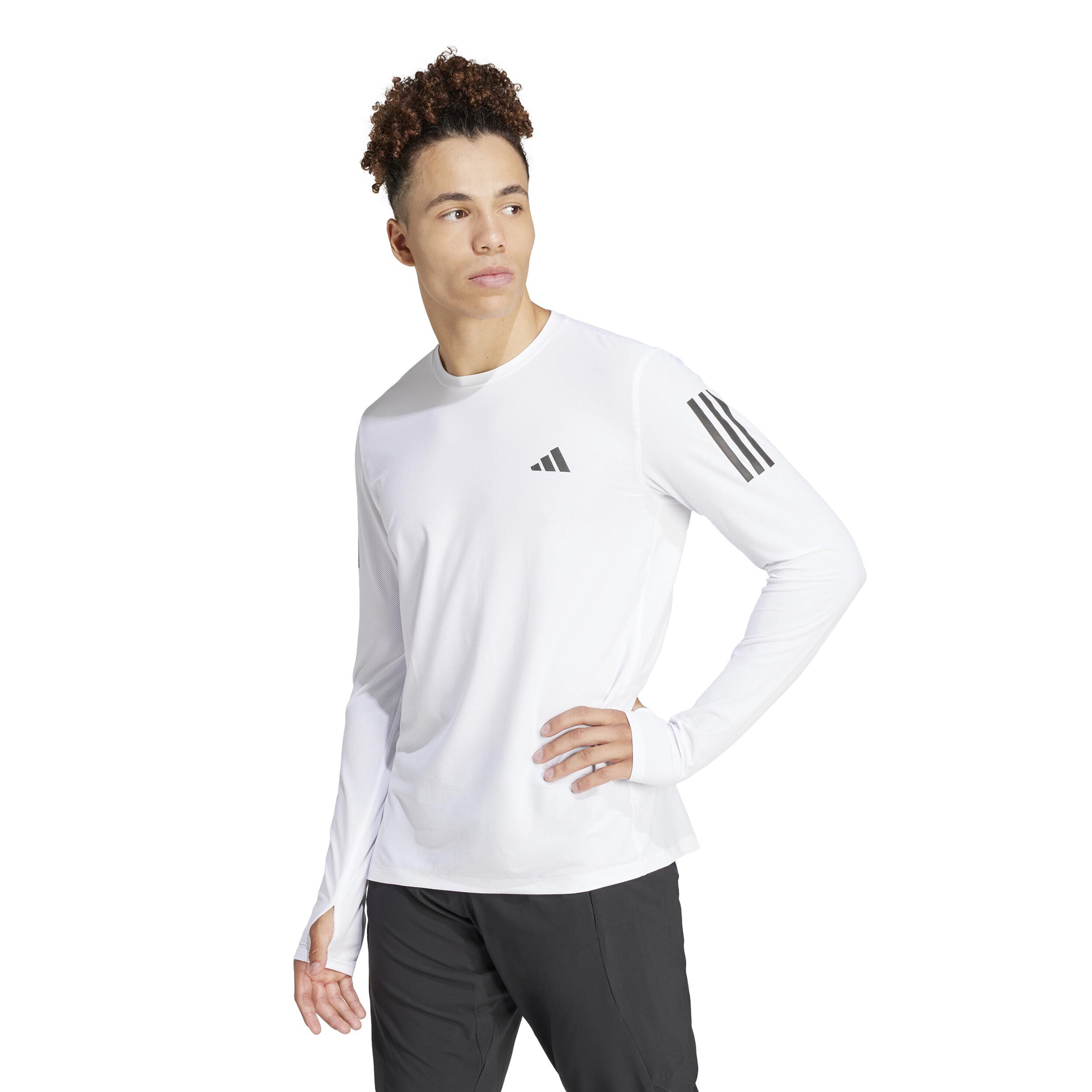 White long sleeve running shirt top