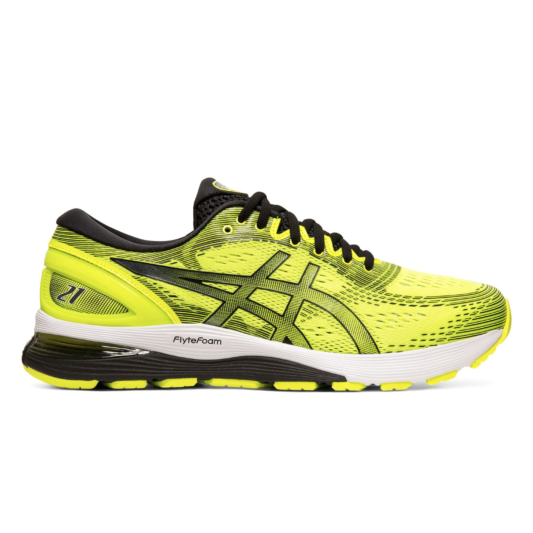 Buy ASICS Gel Nimbus 21 Neutral Running Shoe Men Neon Yellow Black online Running Point COM