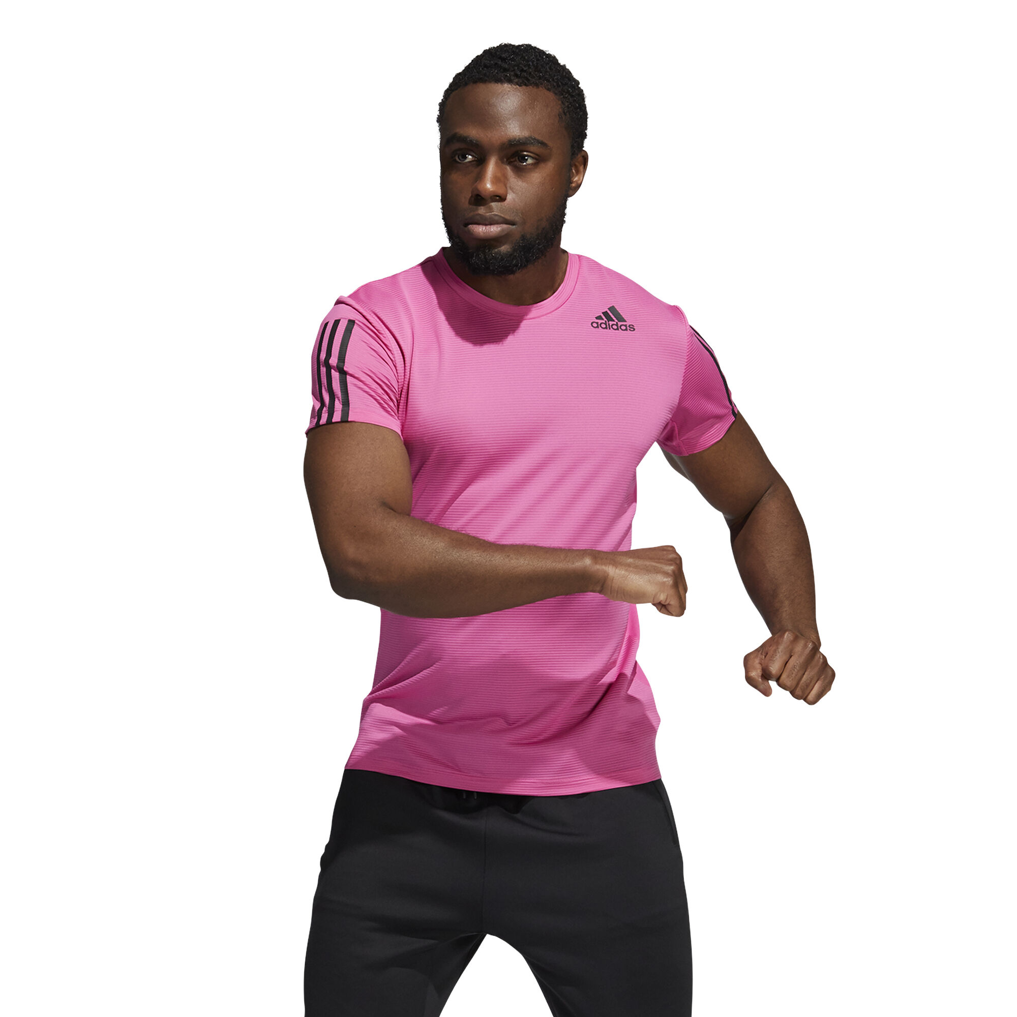 Pink adidas shirt mens online
