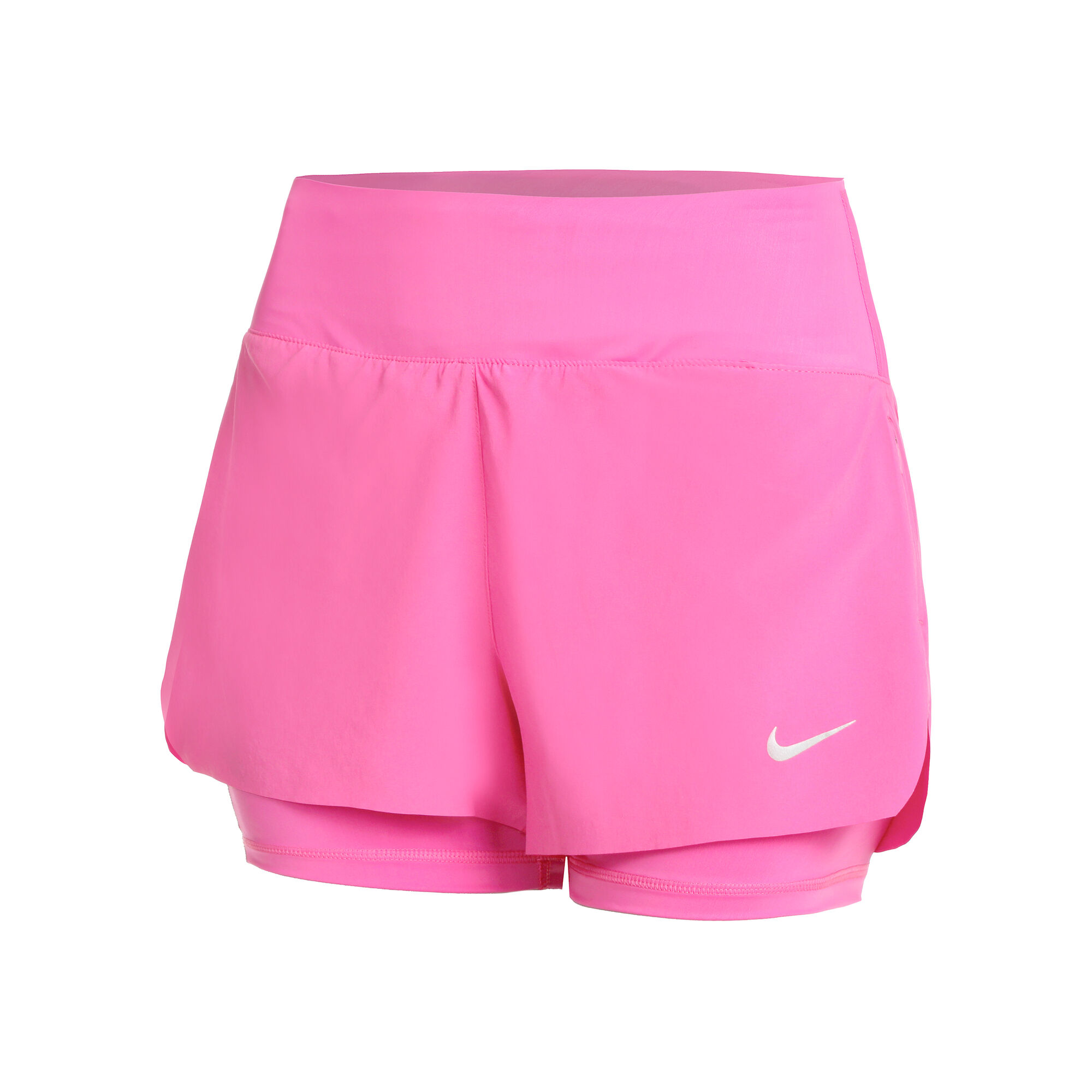 Girls' 2-in-1 Shorts - All in Motion Vibrant Pink S 1 ct
