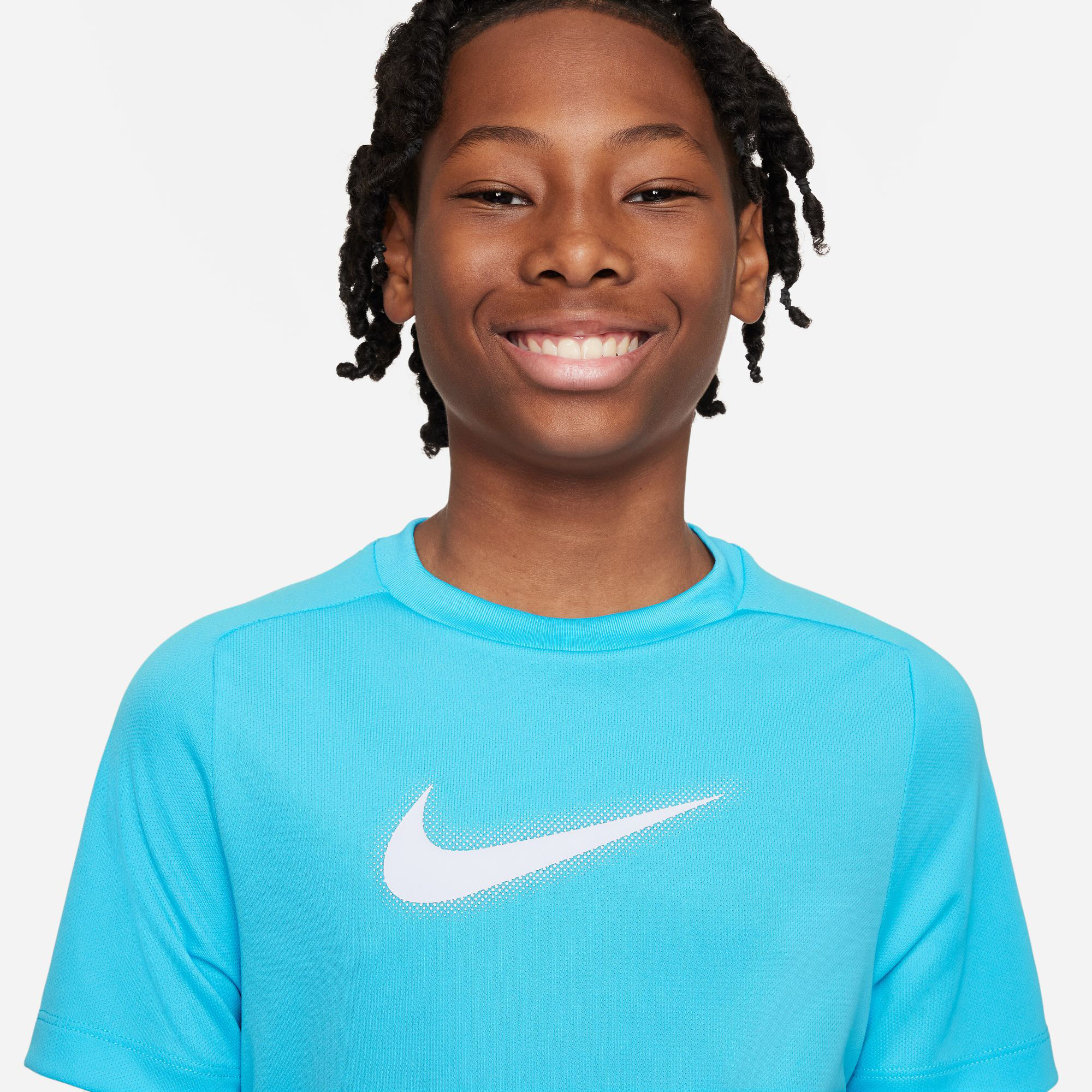 Buy Nike Dri Fit Graphic T Shirt Boys Light Blue White online Running Point COM