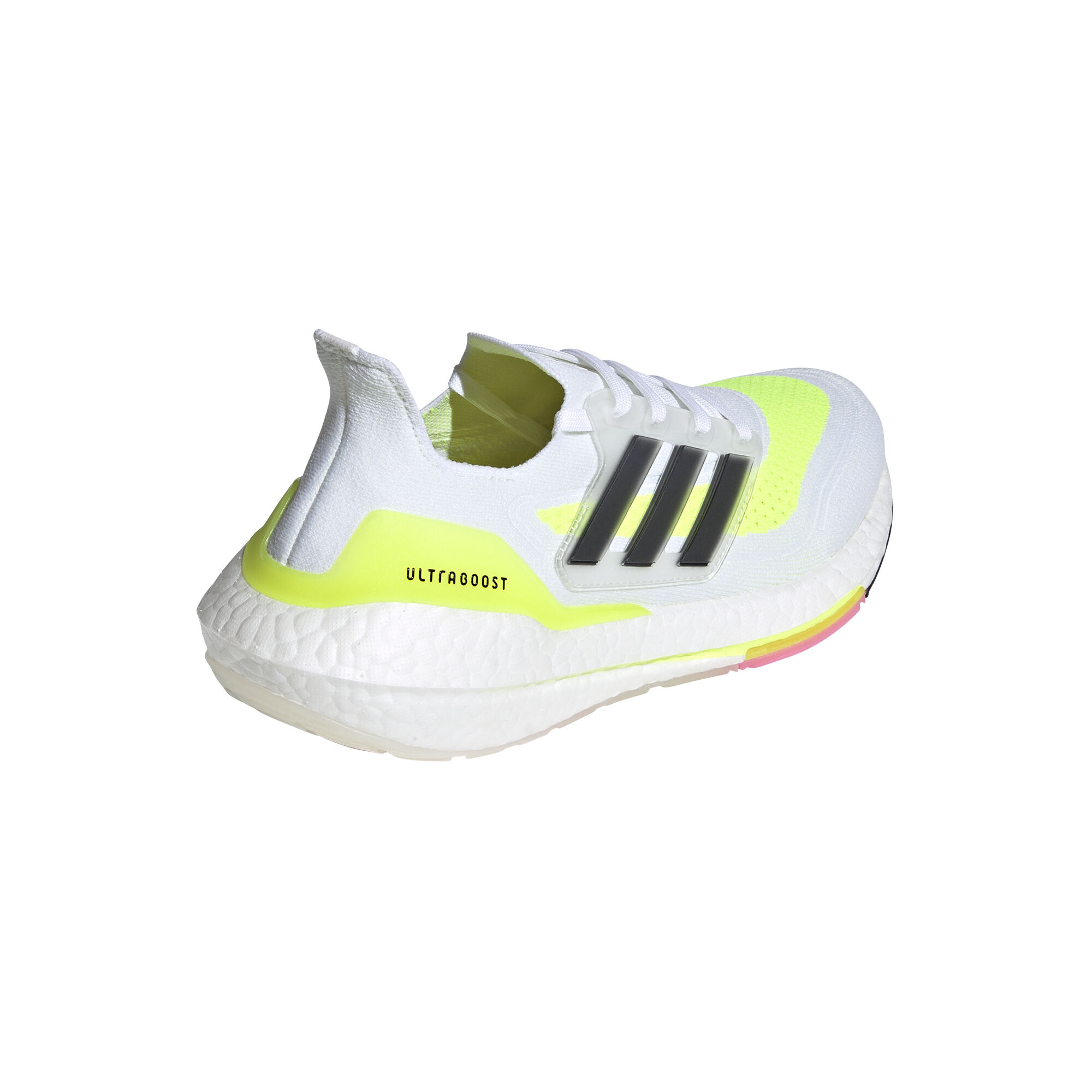 Buy adidas Ultraboost 21 Neutral Running Shoe Women White Neon Yellow online Running Point COM