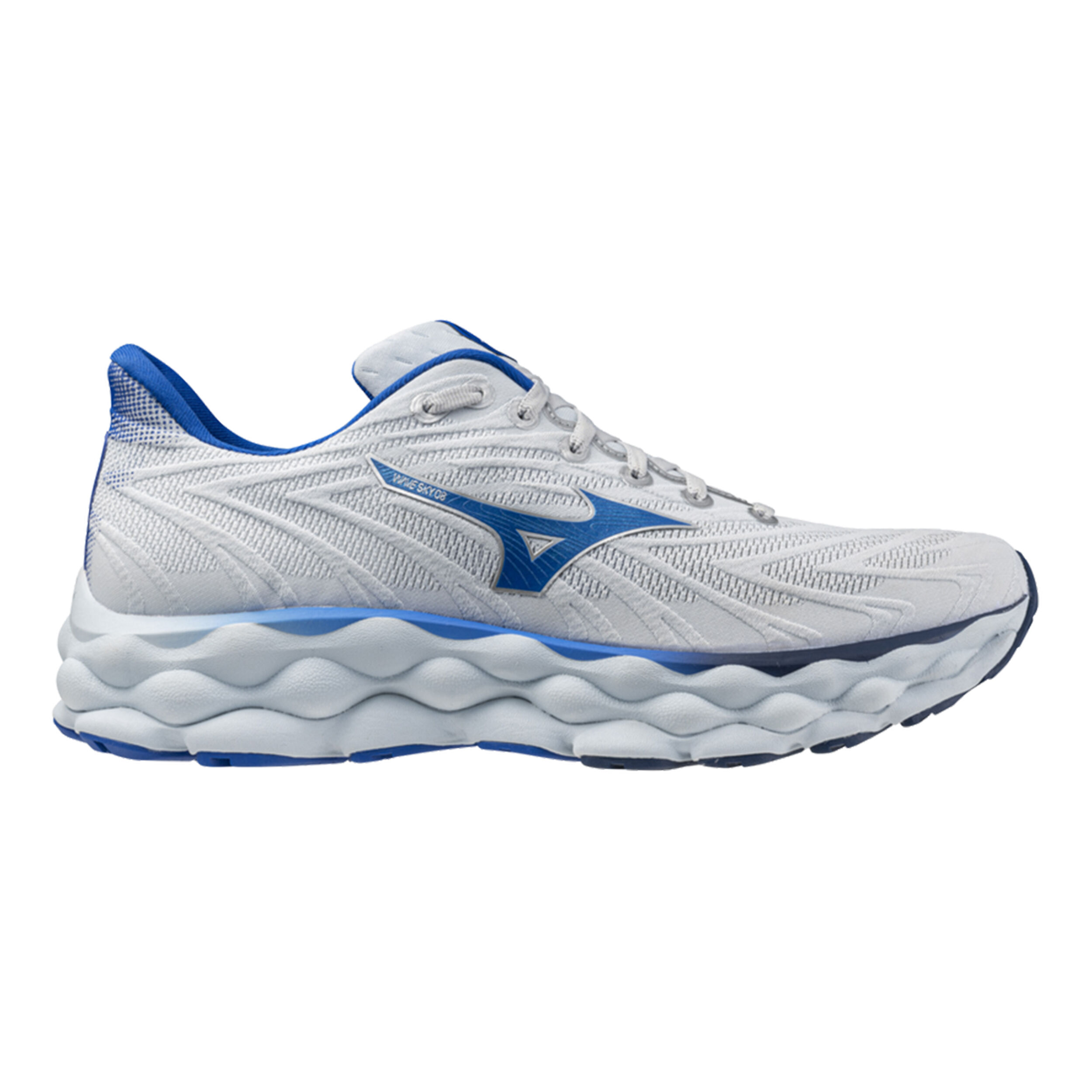 Buy Mizuno Wave Sky 8 Neutral Running Shoe Men Grey Blue online Running Point COM