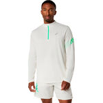 ASICS Running shirt ASICS Icon 1/2 Zip Running shirt Men-beige, green
