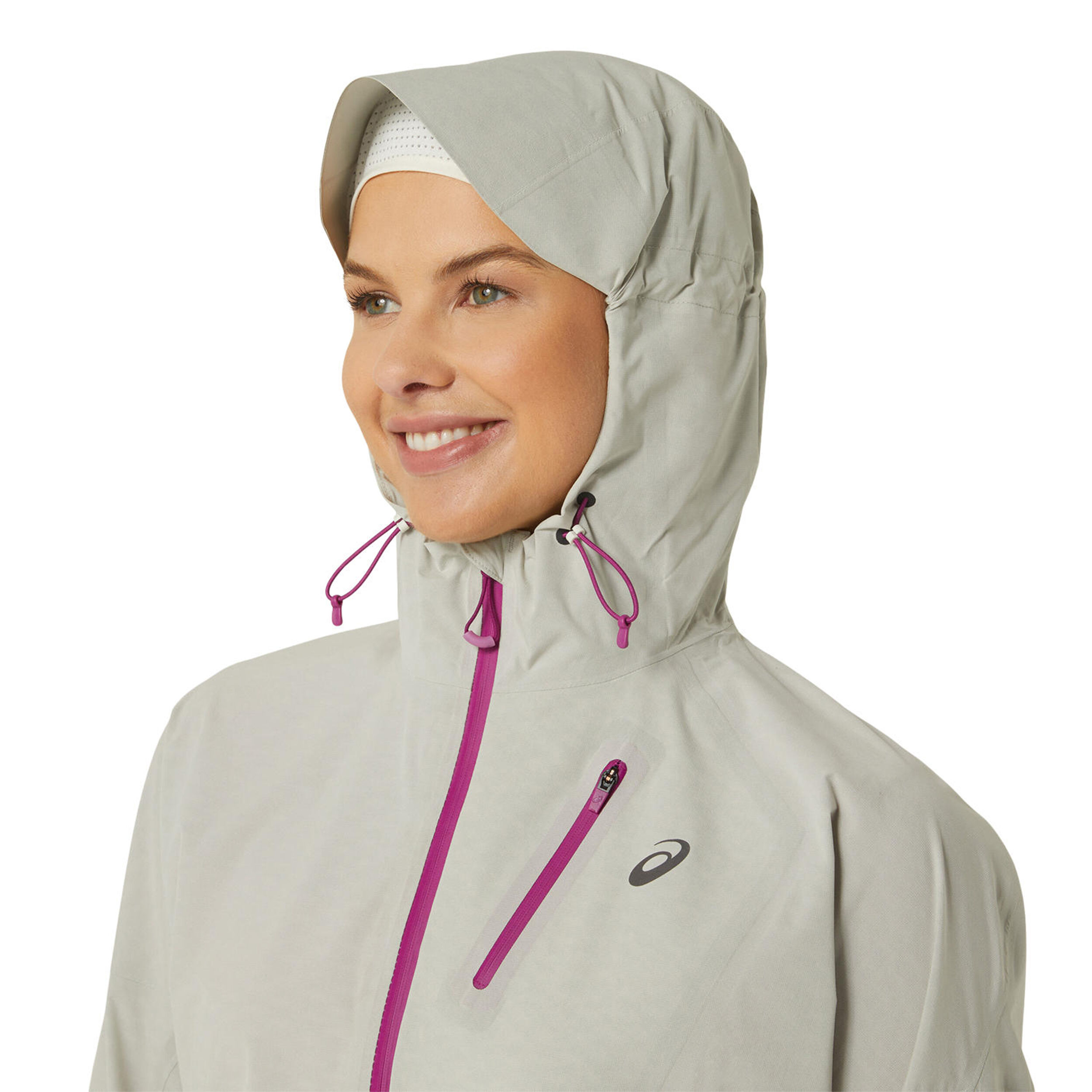 Buy ASICS Fujitrail Waterproof Running Jacket Women Cream online Running Point COM
