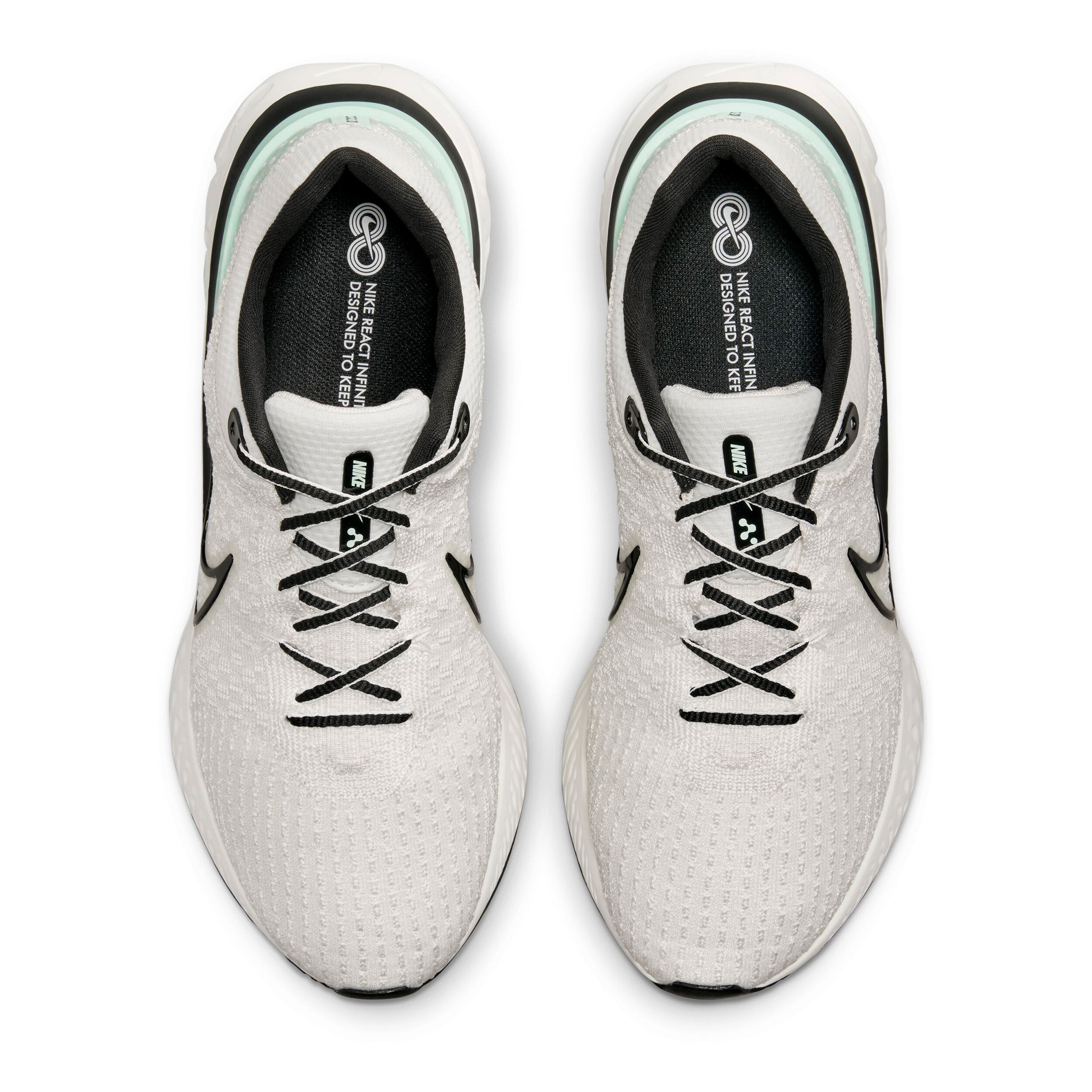 Nike react flyknit triple white hot sale