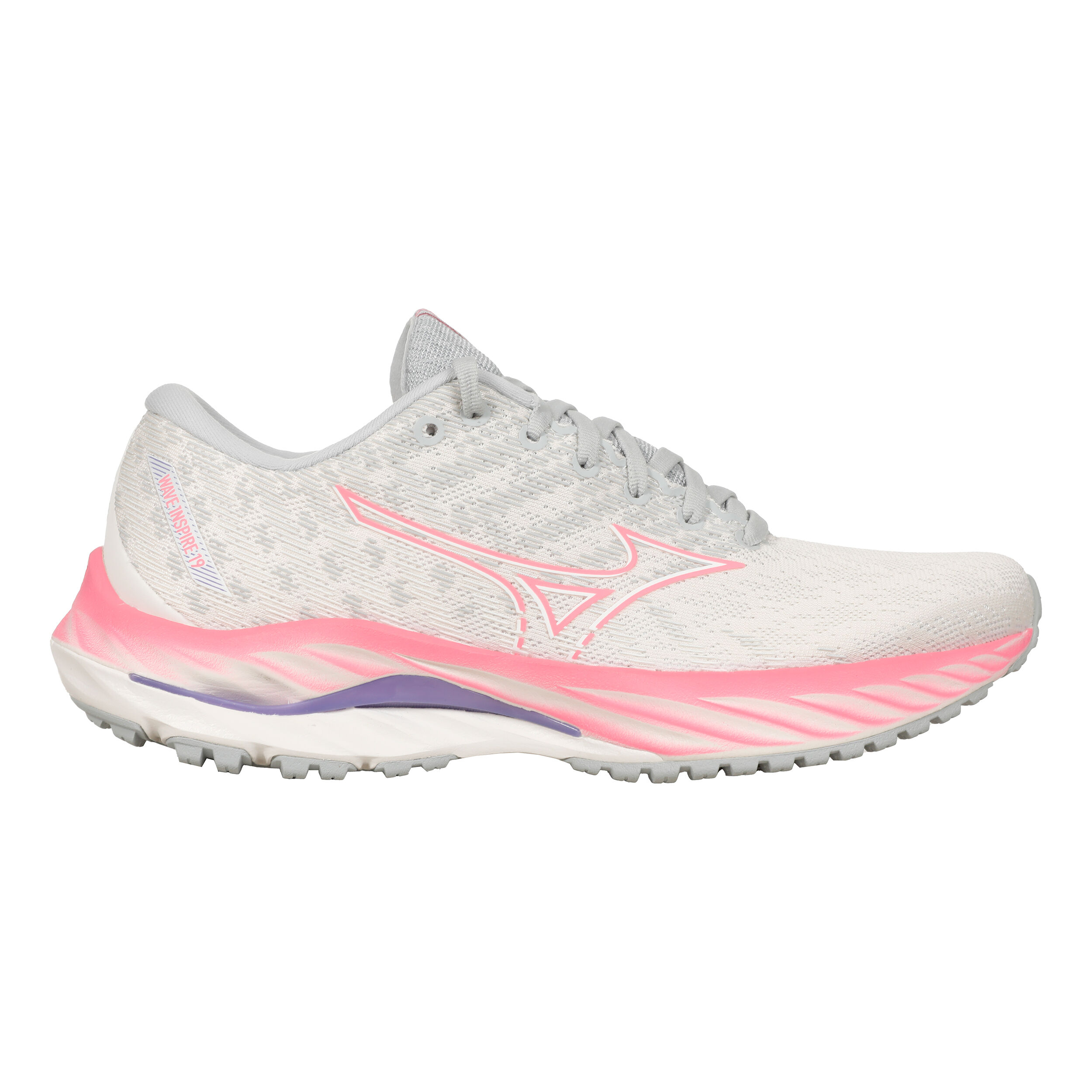 Buy Mizuno Wave Inspire 19 Stability Running Shoe Women White Pink in size 39 online Running Point COM