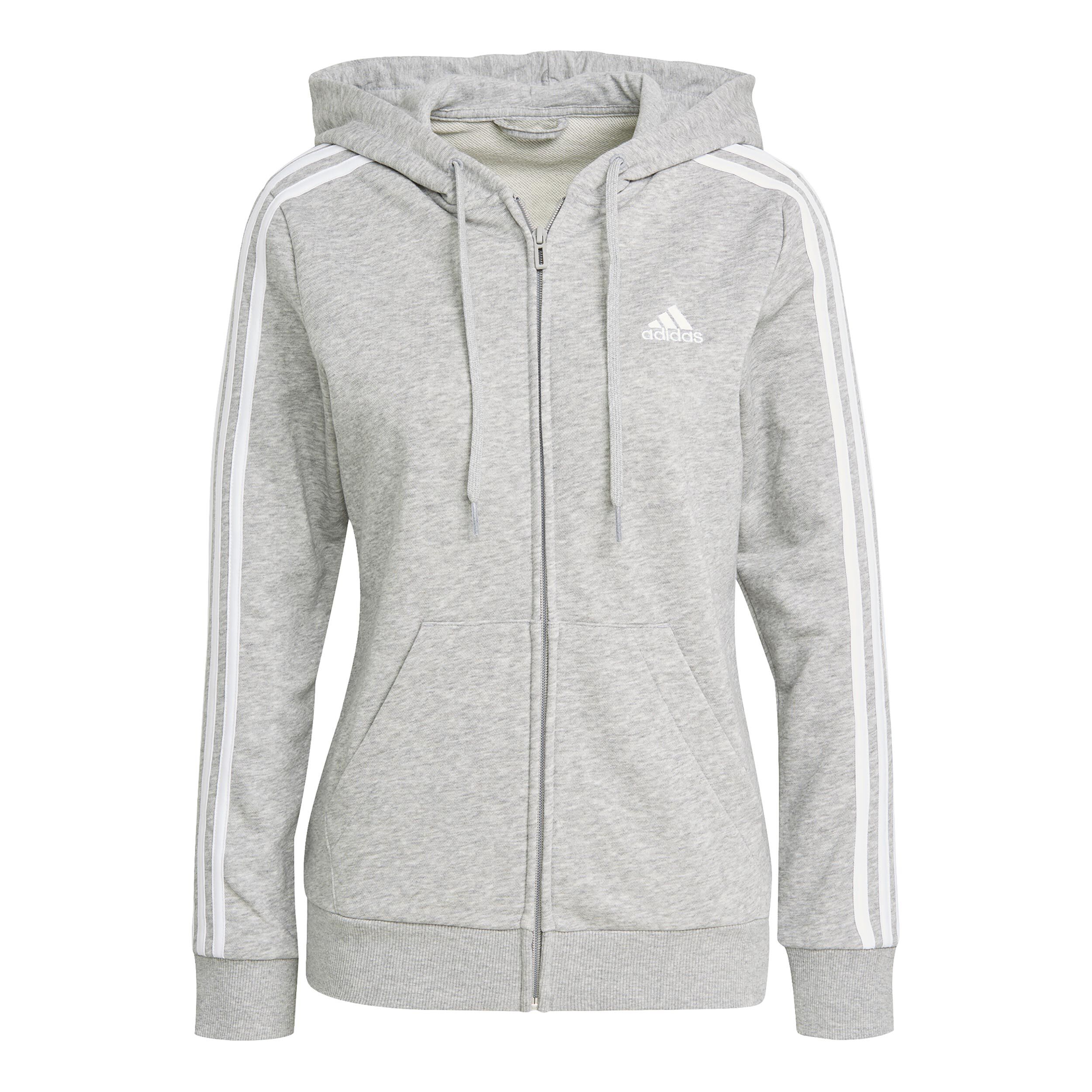 Grey adidas zip hoodie women's outlet