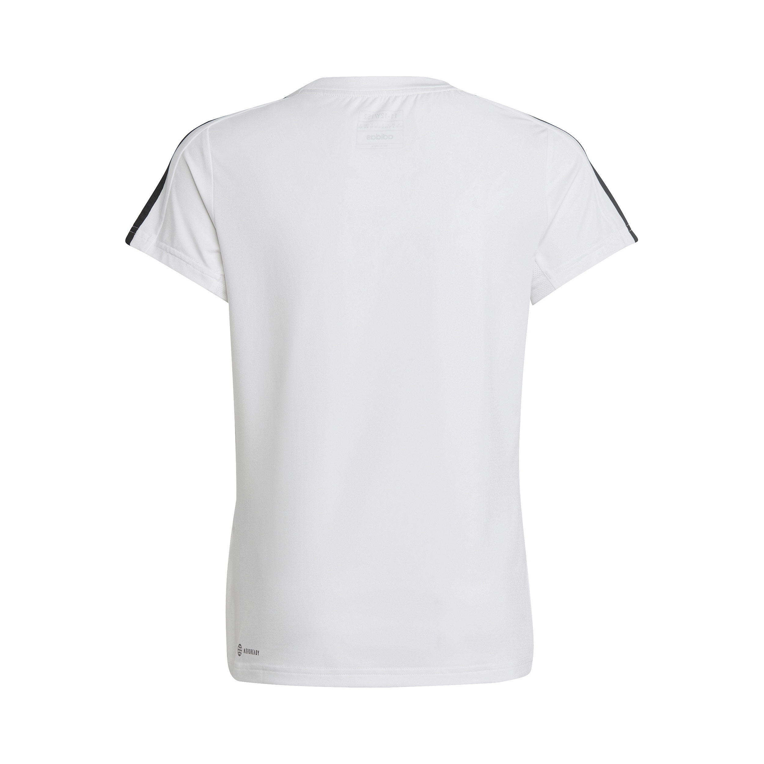 Buy adidas 3 Stripes T Shirt Girls White Black in size 128 online Running Point COM