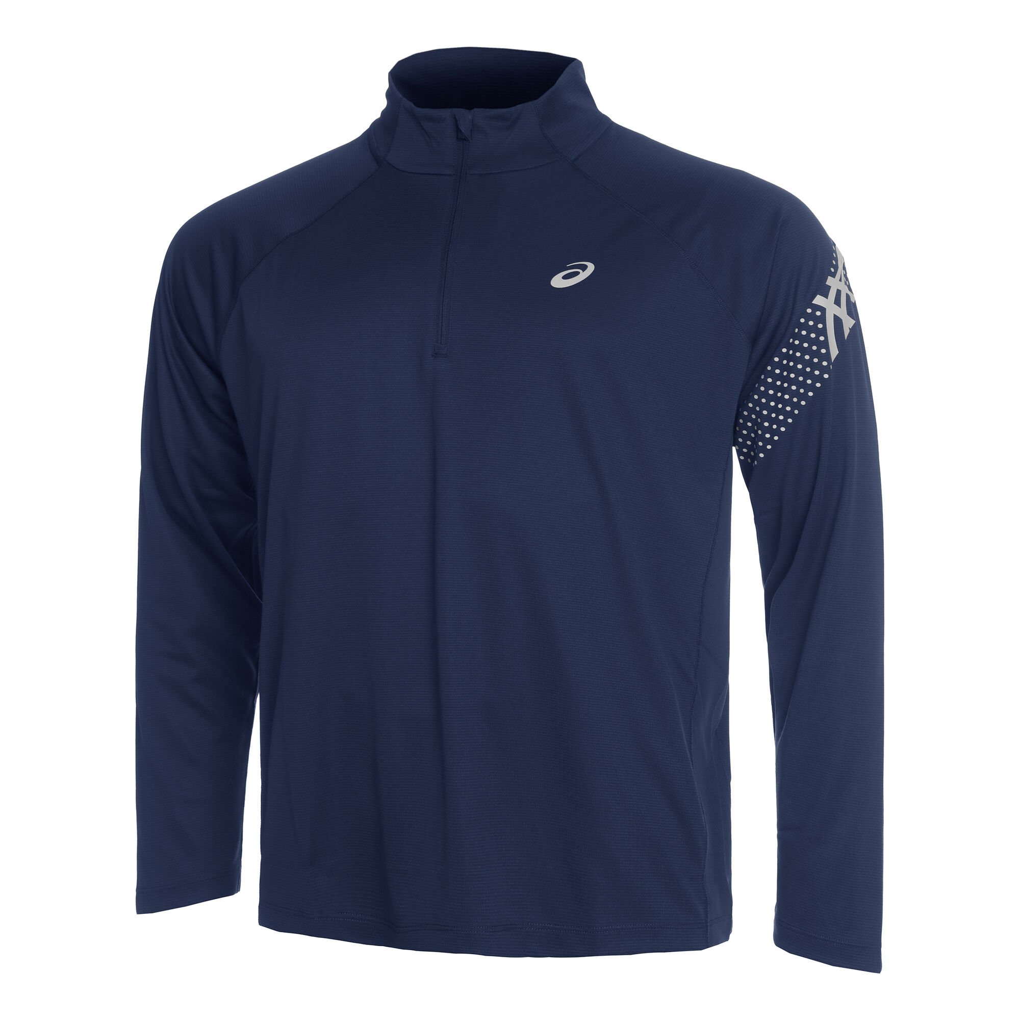 Buy ASICS Icon Ls 1/2 Zip Long Sleeve Men Dark Blue, Grey in size